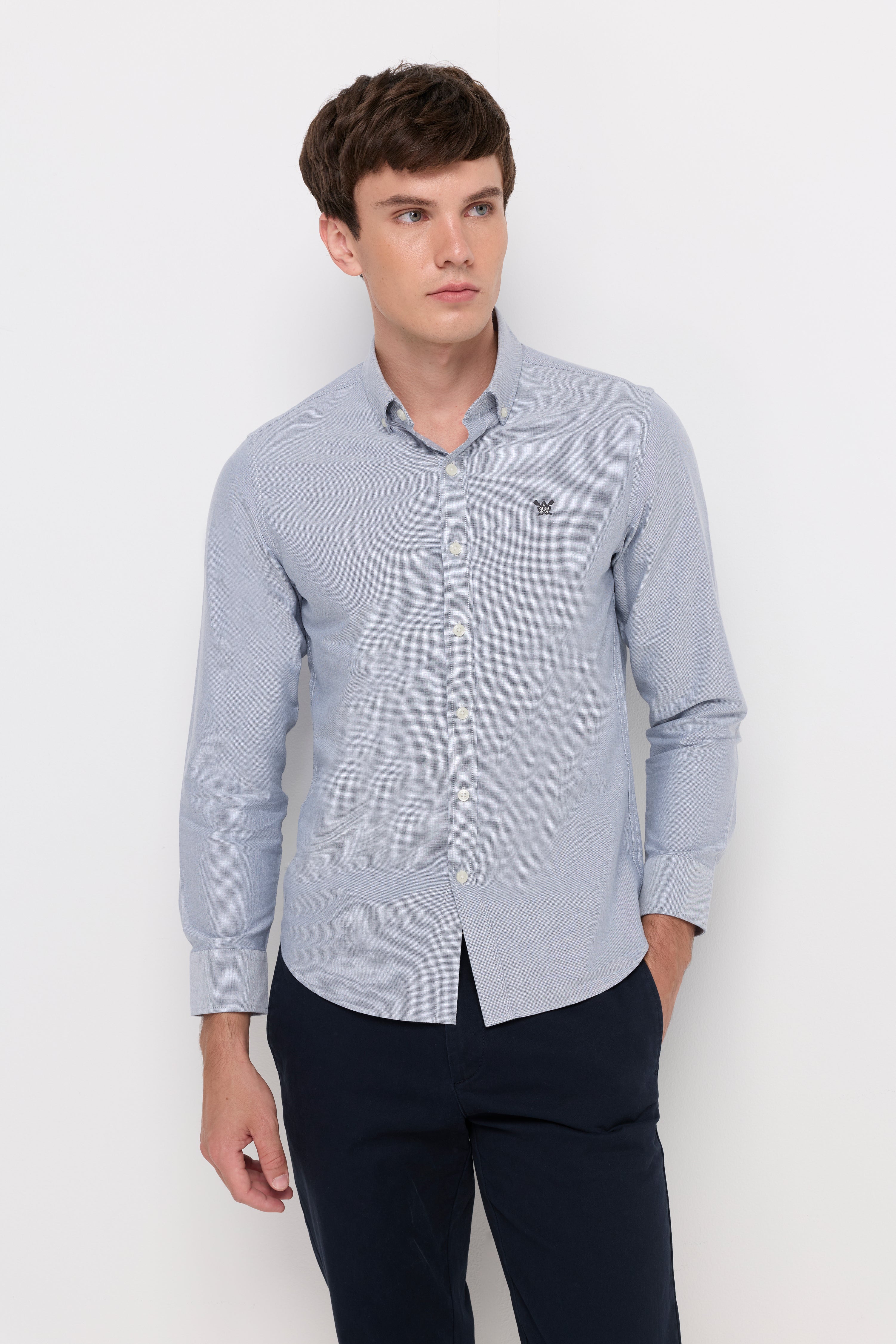 Signature Oxford Button-Down Shirt Dark Blue