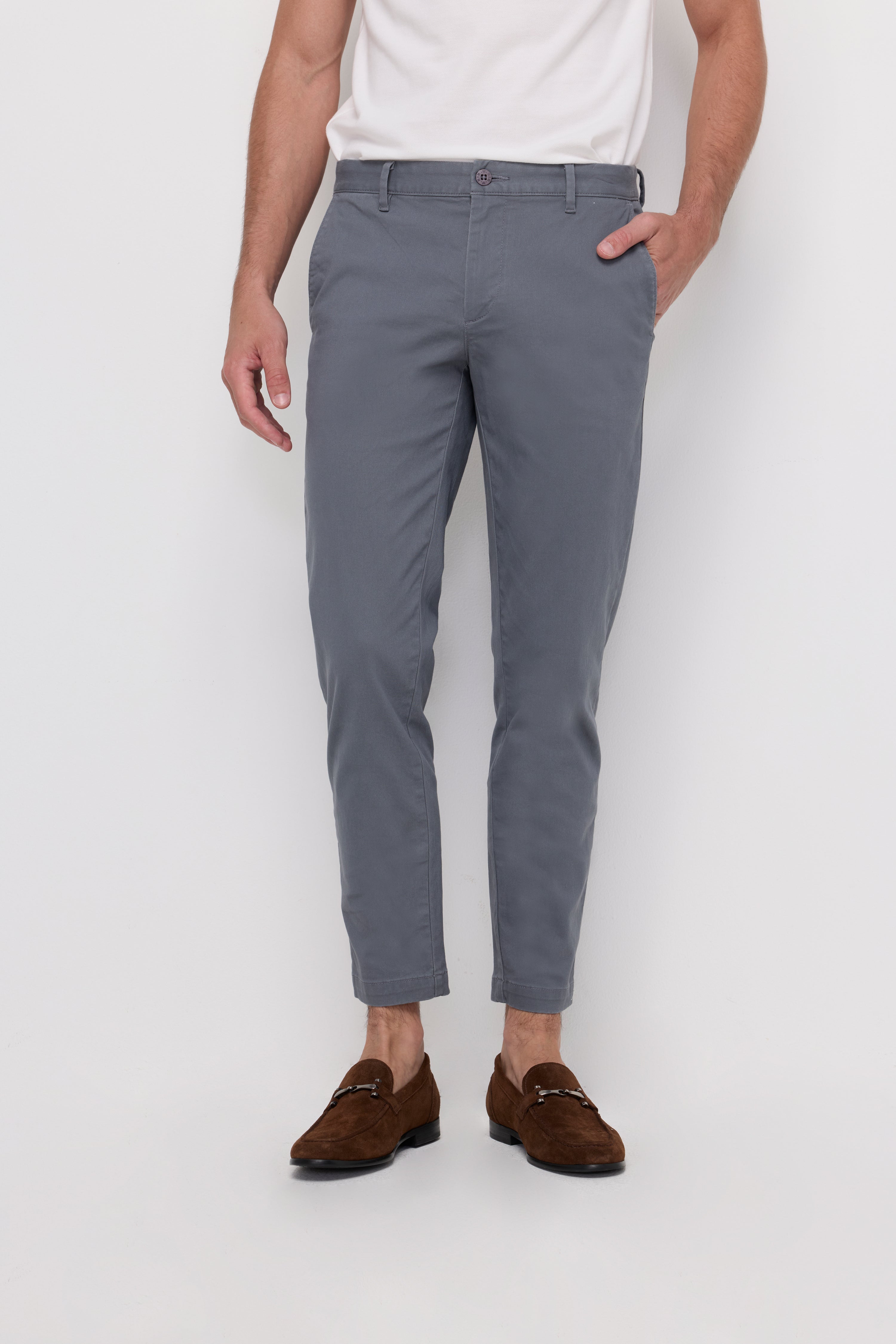 Chino Ankle Trousers Light Grey