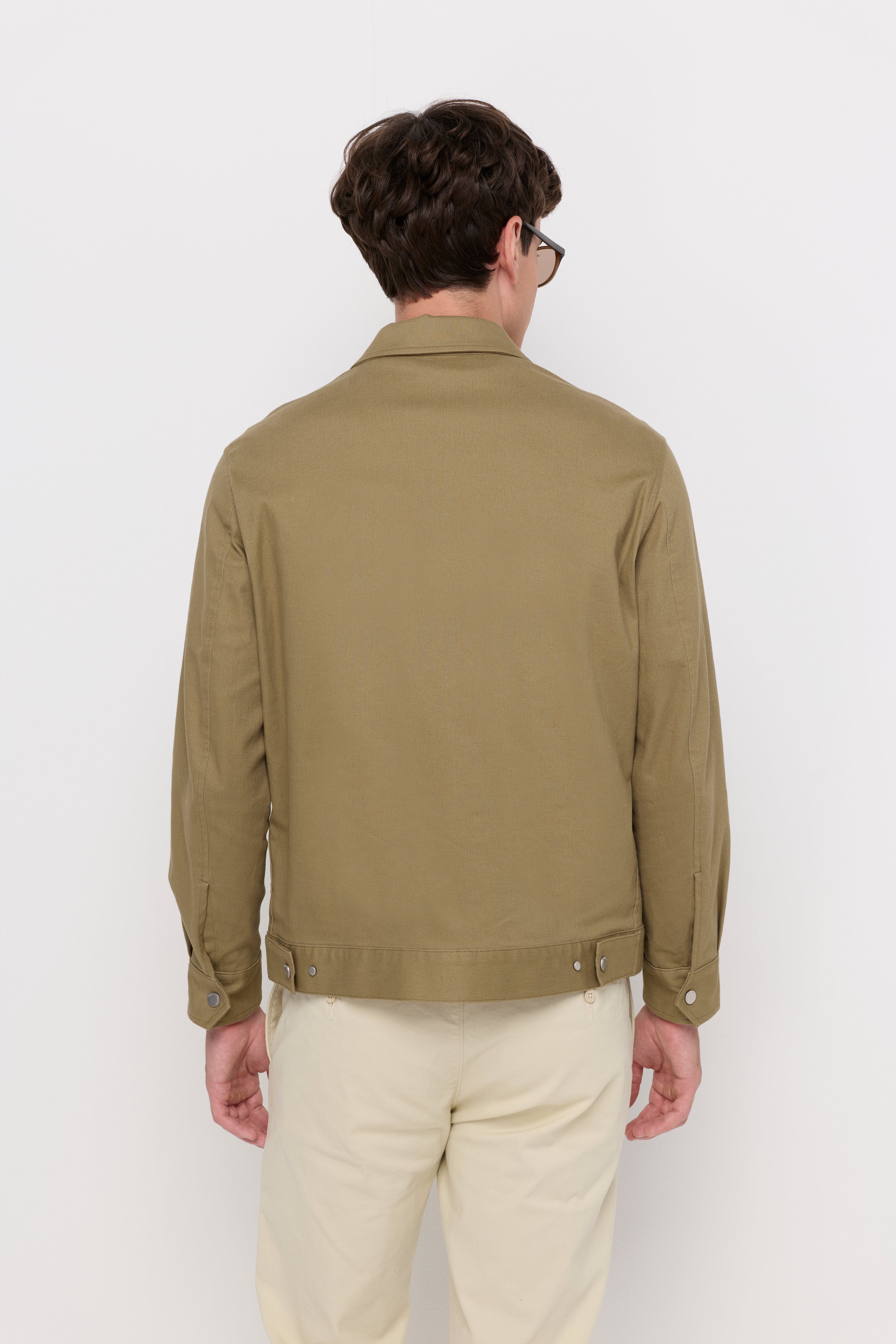Essential Snap-Front Utility Jacket Green