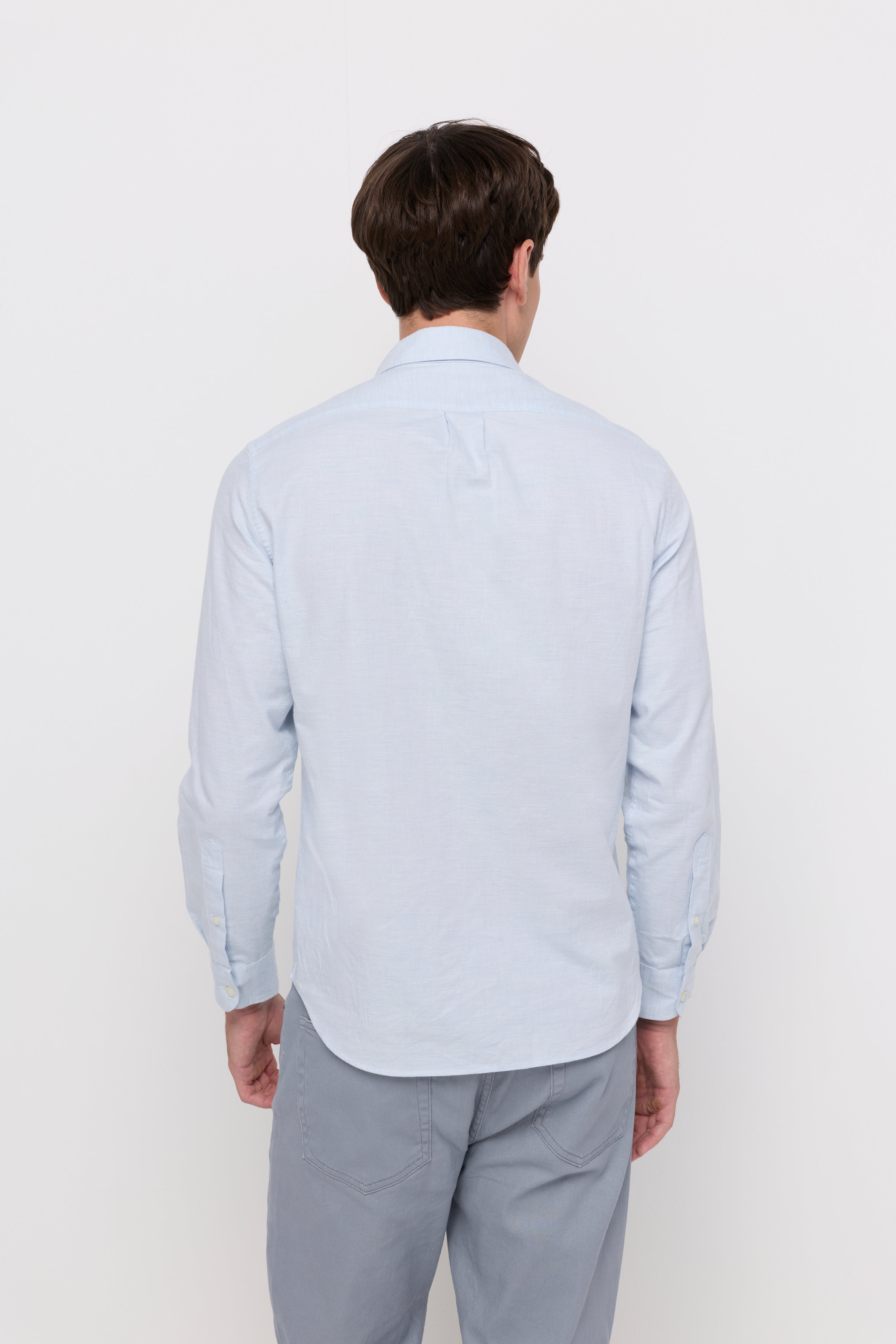 Classic Refined Cotton Shirt Light Blue