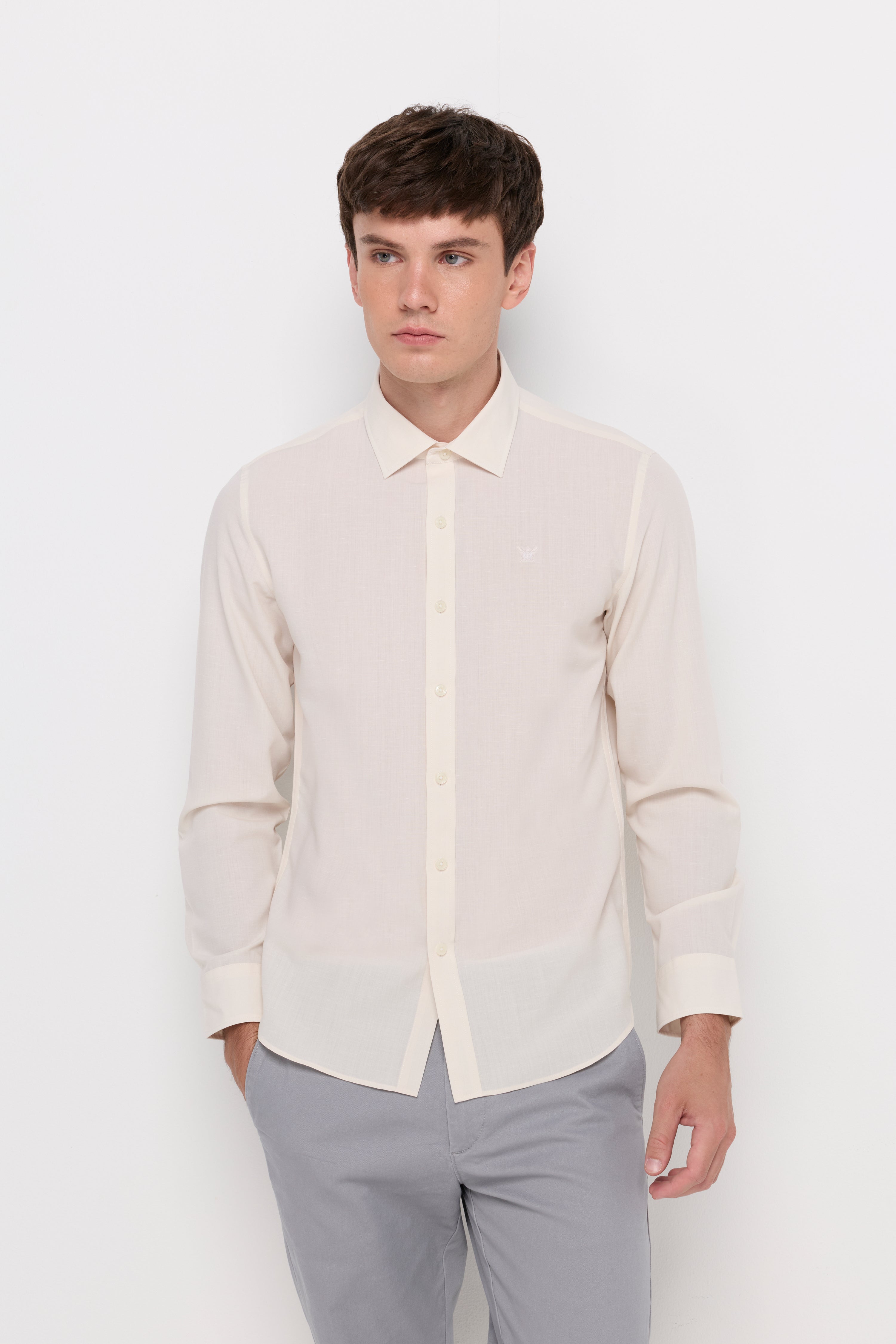 Heritage Cotton Shirt Beige