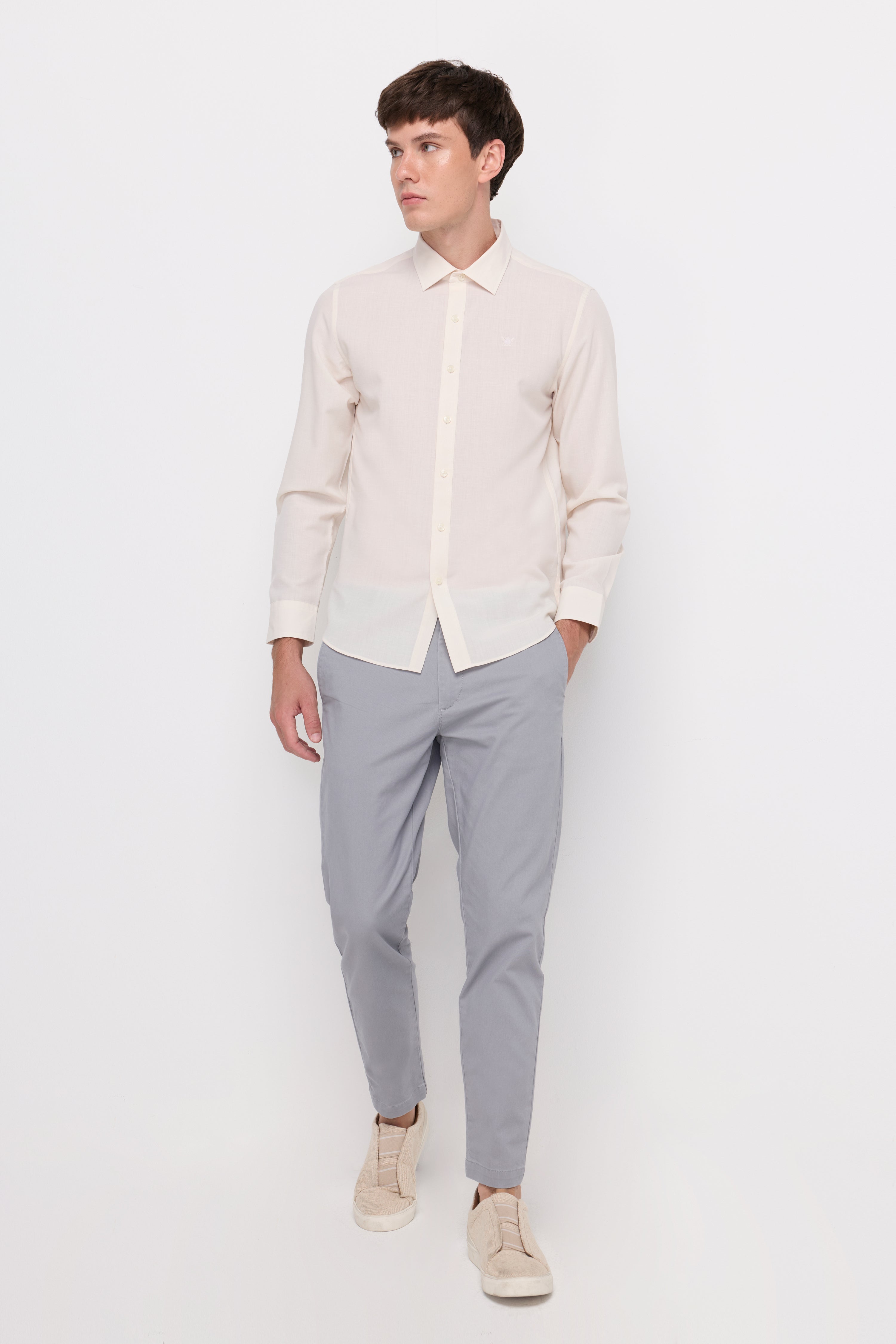 Heritage Cotton Shirt Beige