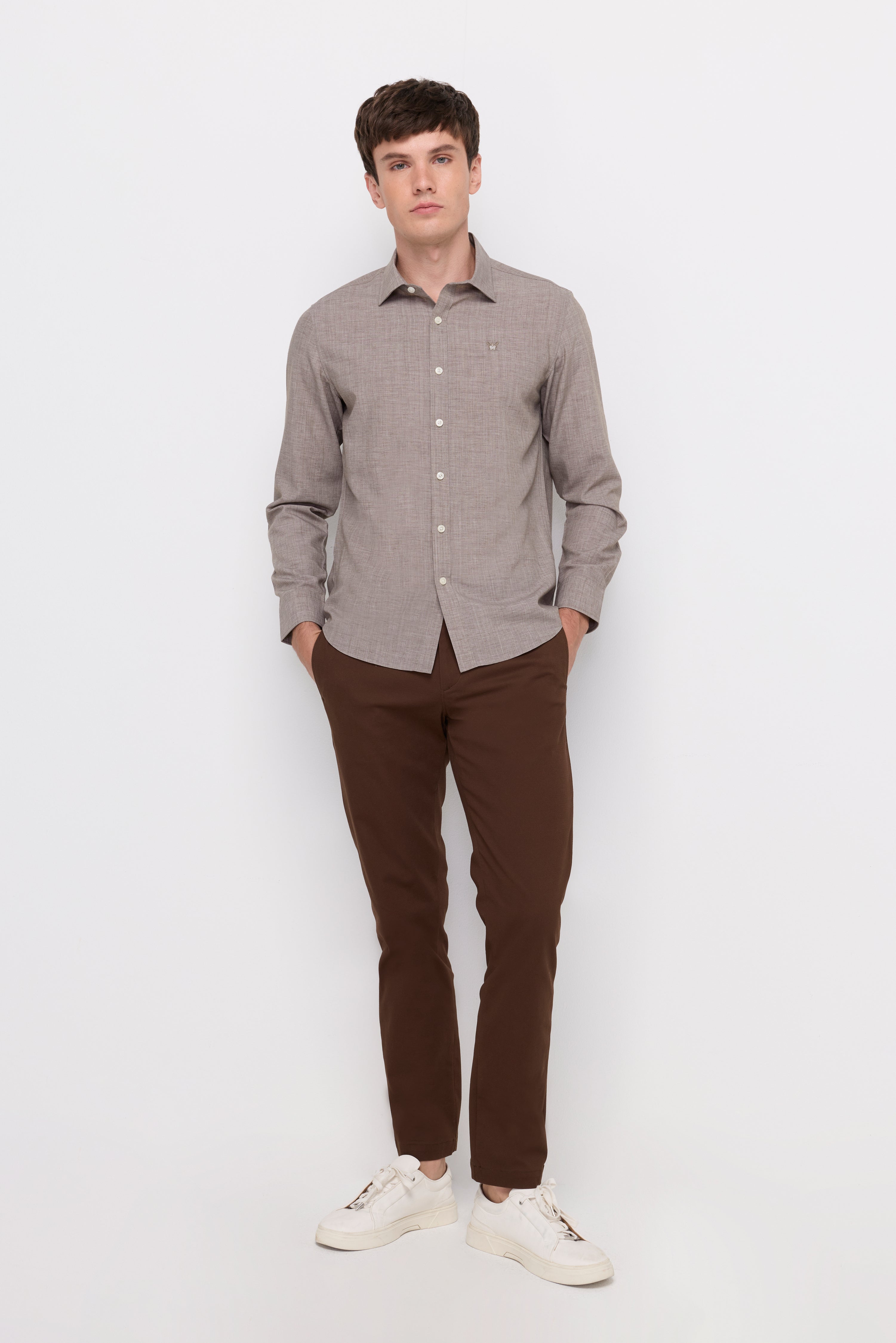 Heritage Cotton Shirt Brown