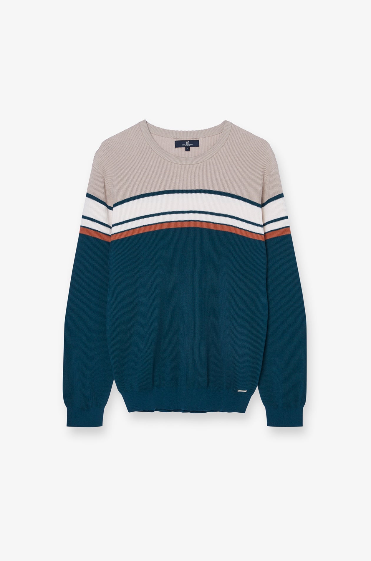 Breton Stripe Knit Sweater Green