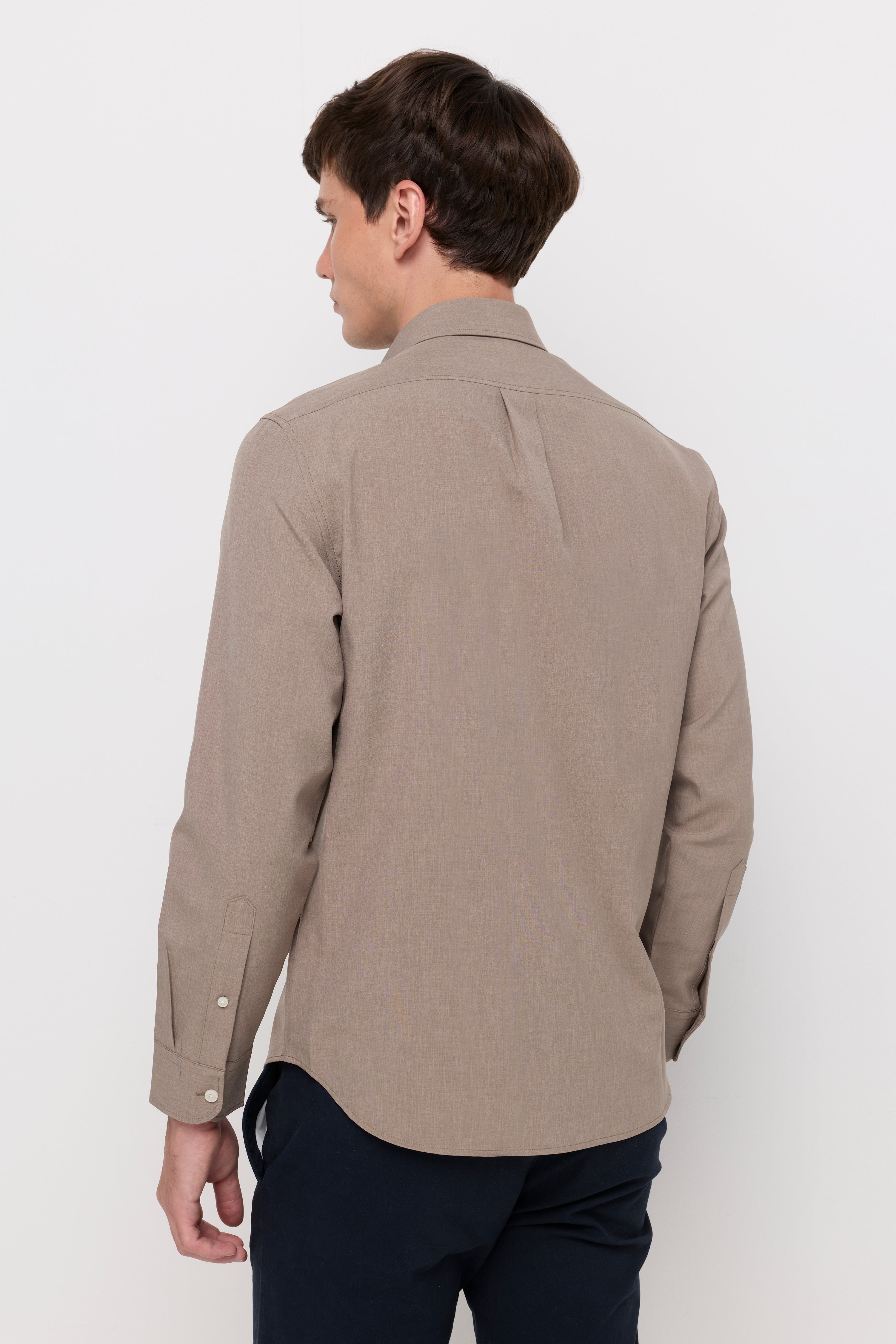 Textured Pocket Shirt Brown