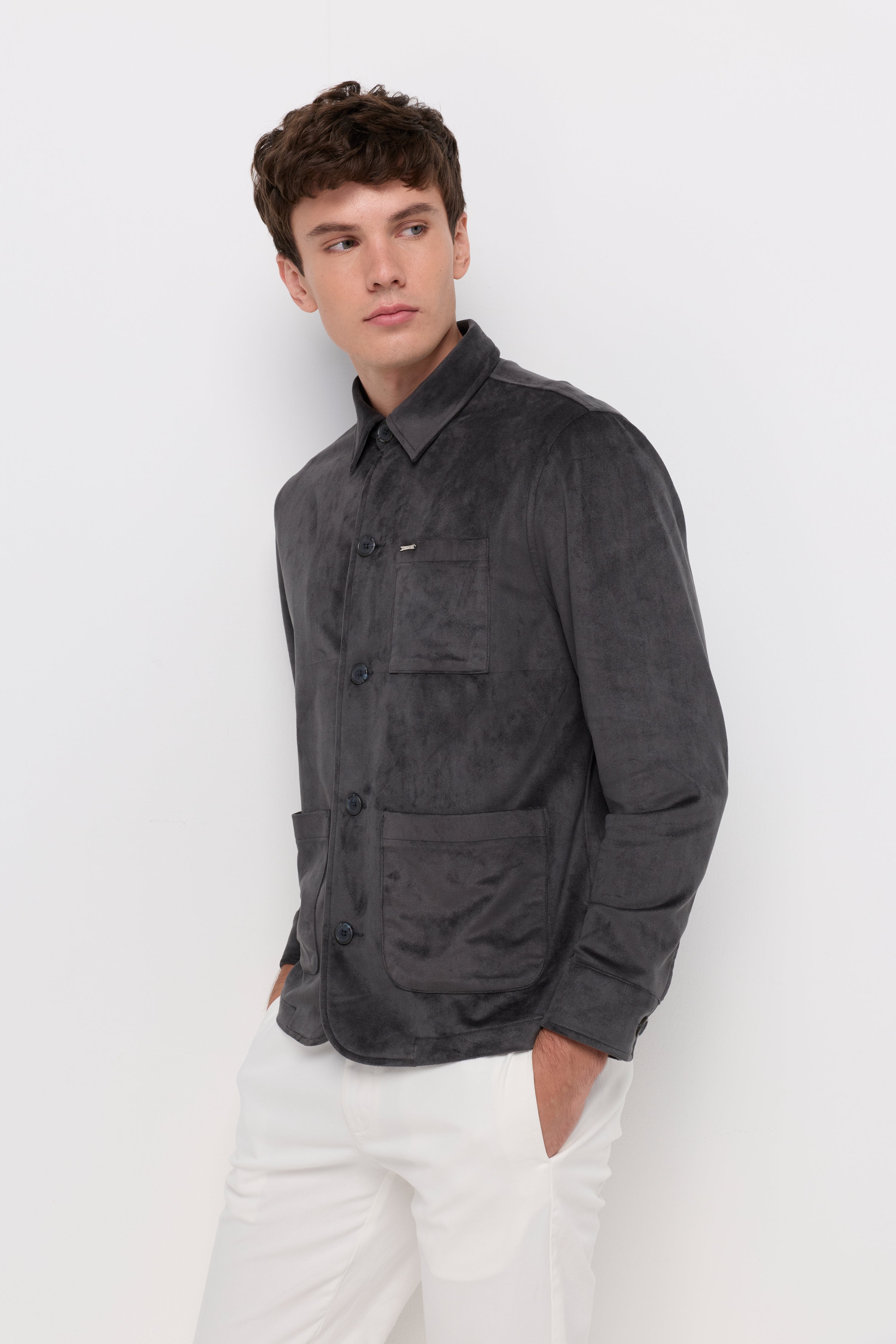 Jacket Suede Grey