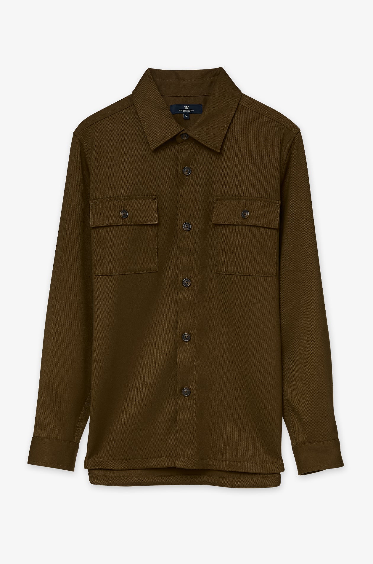 Snap Button Overshirt Brown