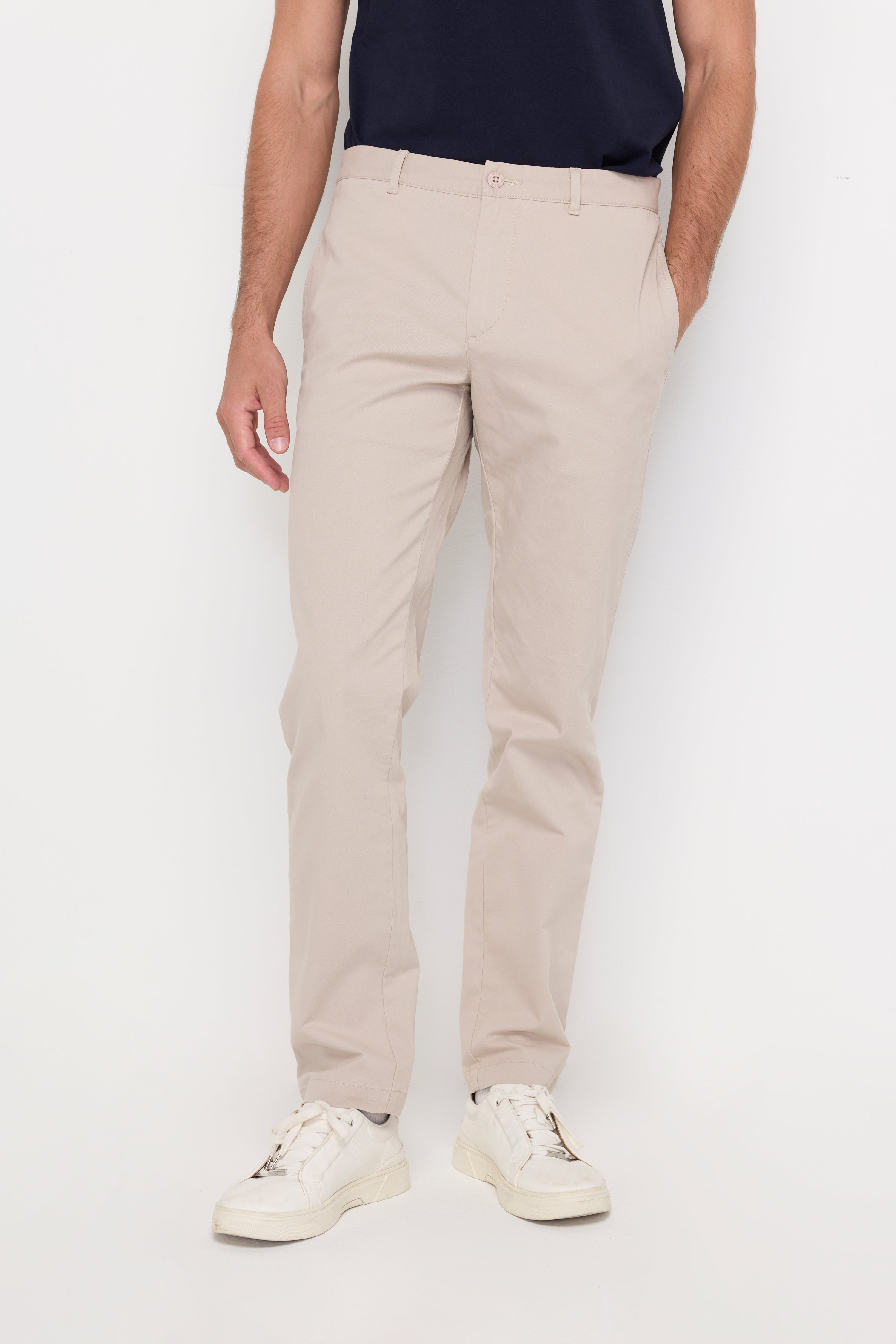 Essential Slim-Fit Trousers Beige