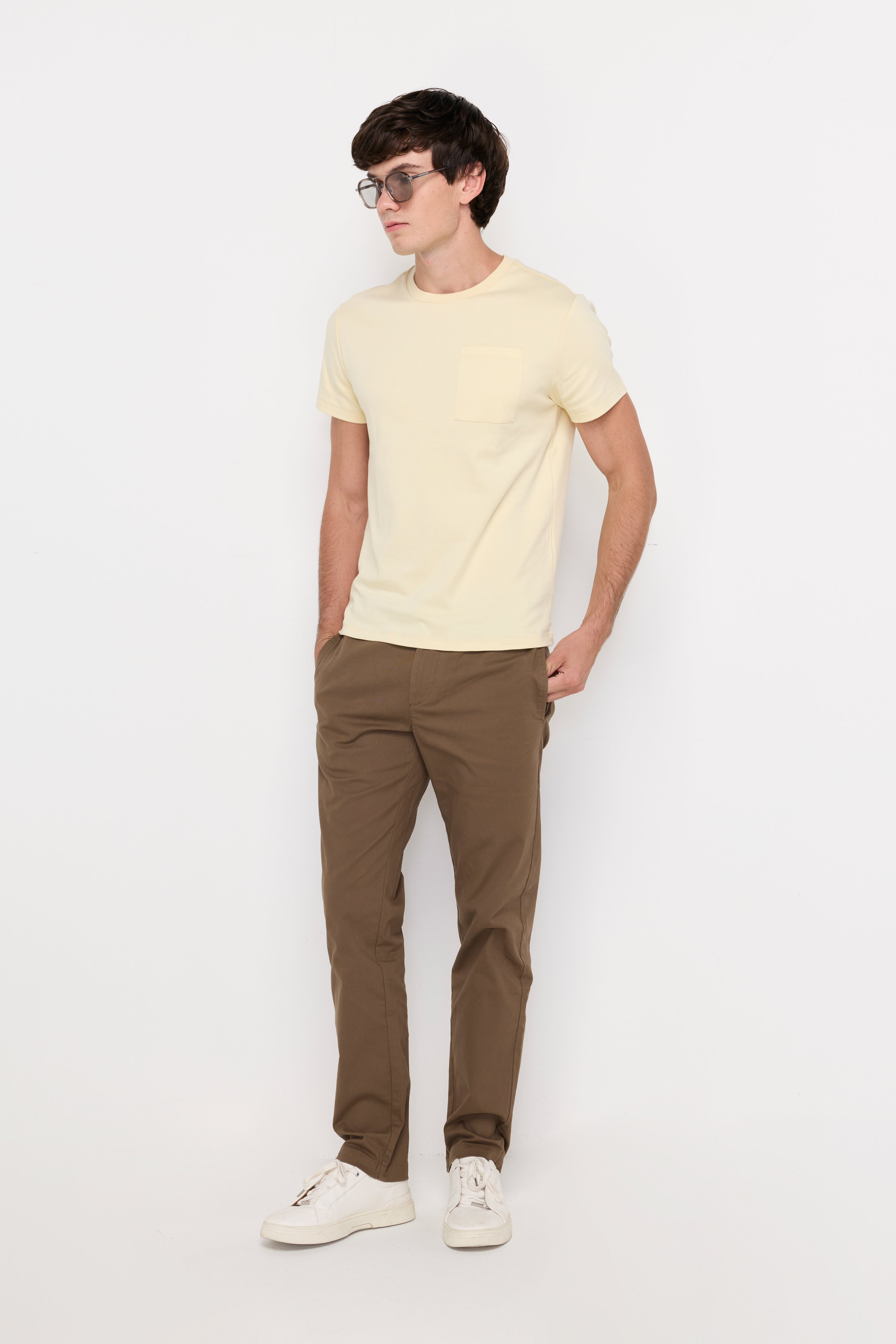 Essential Cotton Pocket Tee Yellow