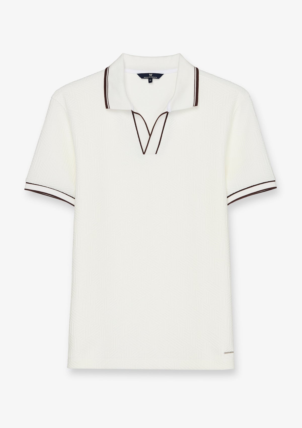 Contrast Trim Open Neck Polo