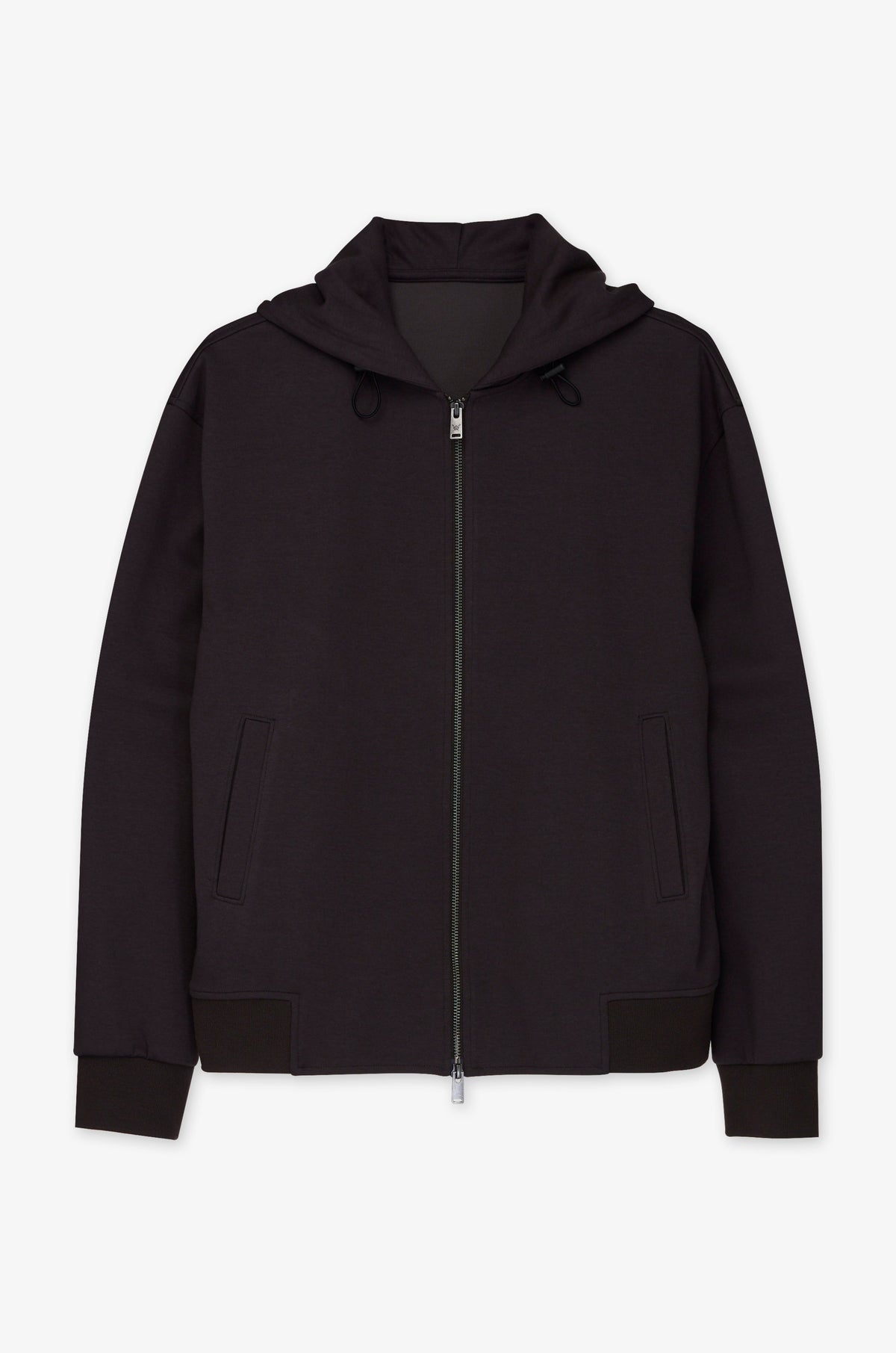 Hooded Zip Front Casual Jacket