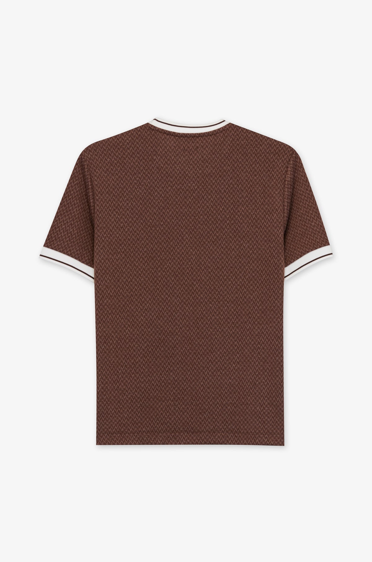 Contrast Neck Script Graphic T-Shirt