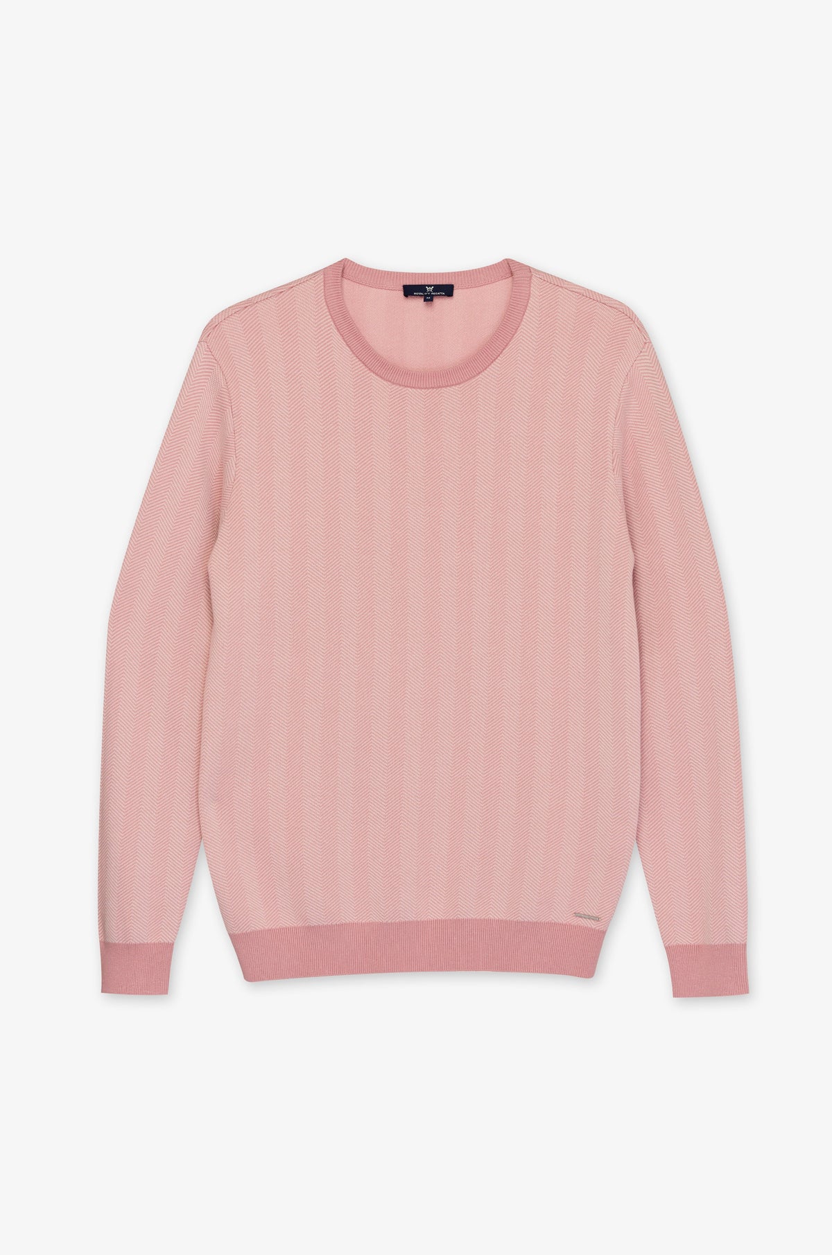 Rib Texture Crew Neck Pullover