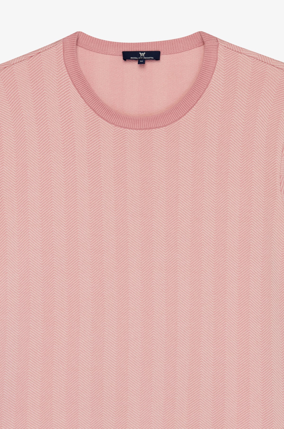 Rib Texture Crew Neck Pullover