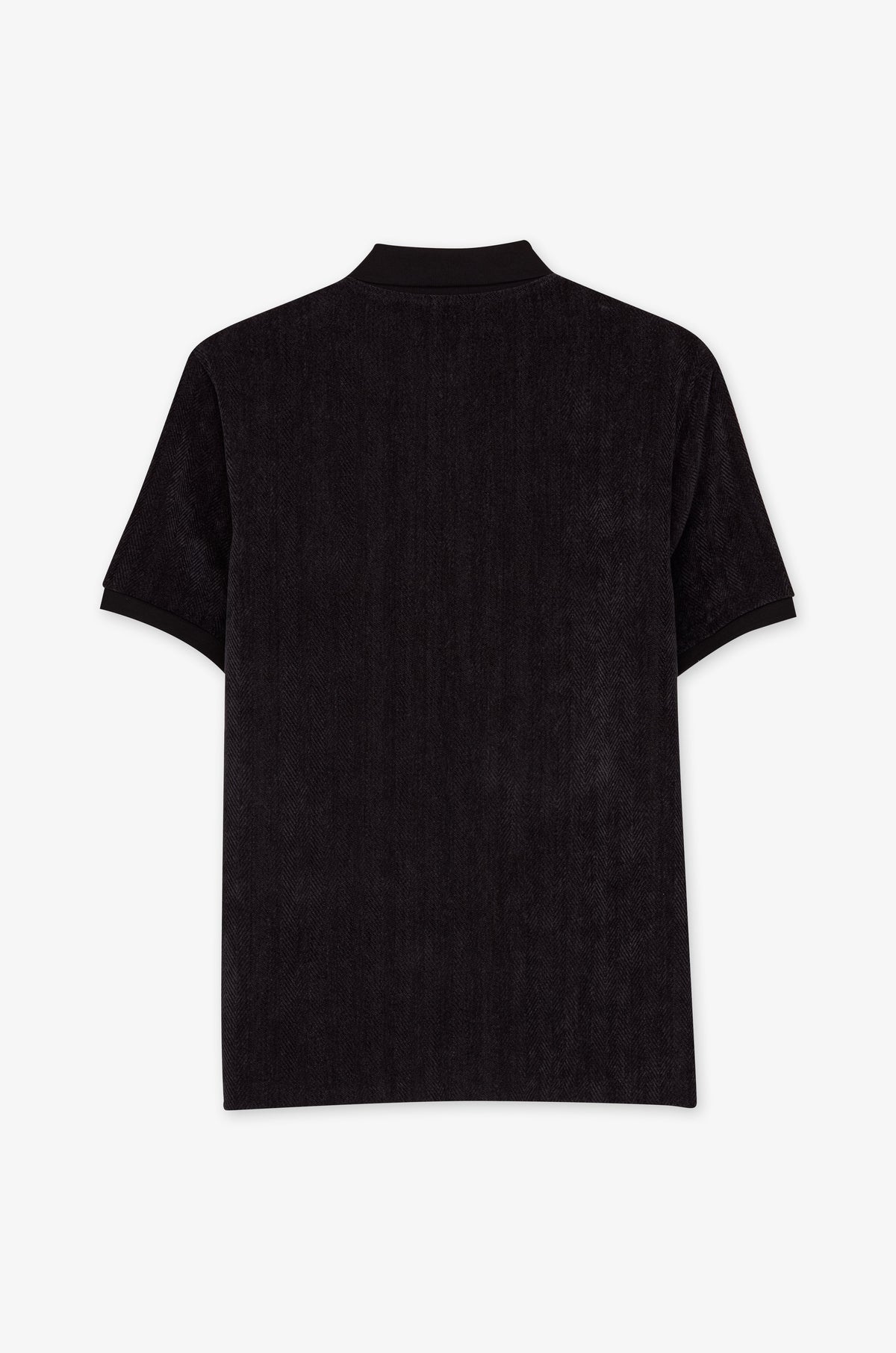 Textured Short Sleeve Button Polo