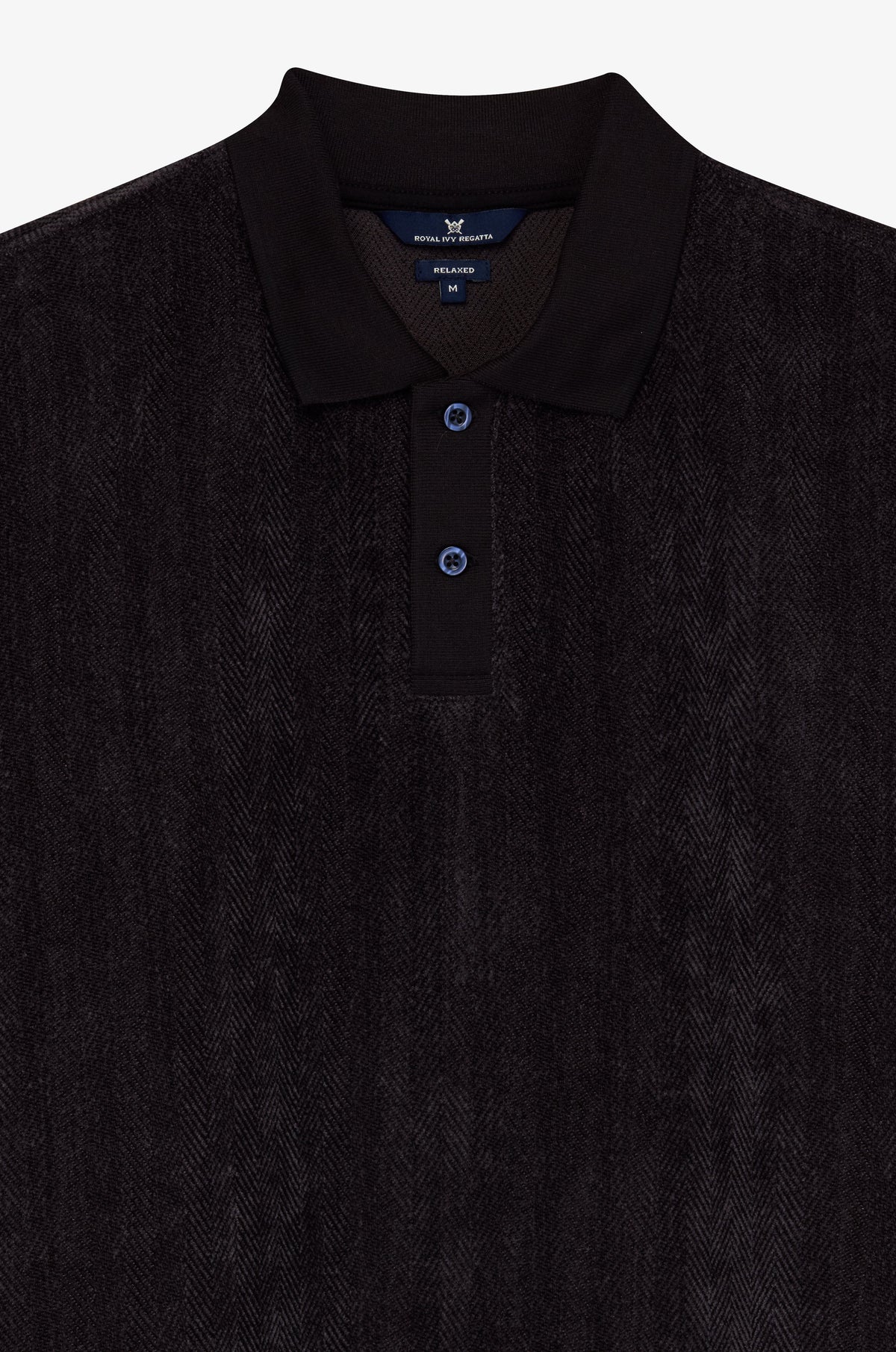 Textured Short Sleeve Button Polo
