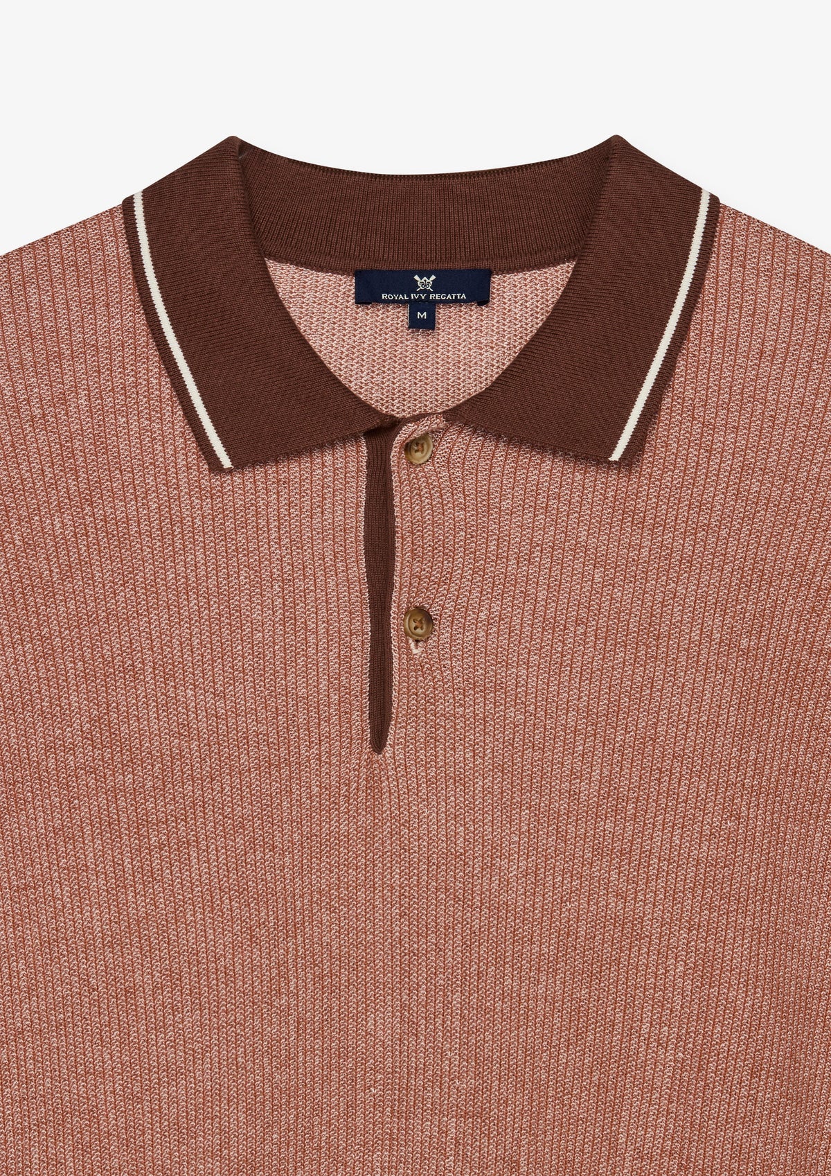 Striped Trim Long Sleeve Polo