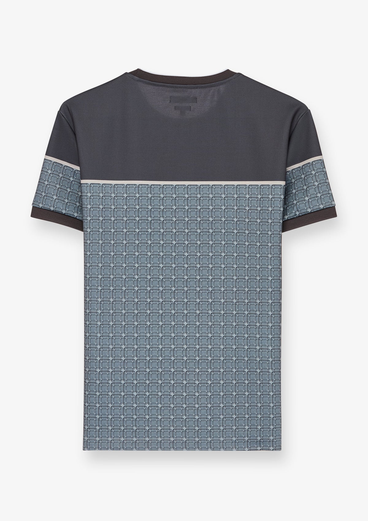 Pattern Panel Crew Neck T-Shirt
