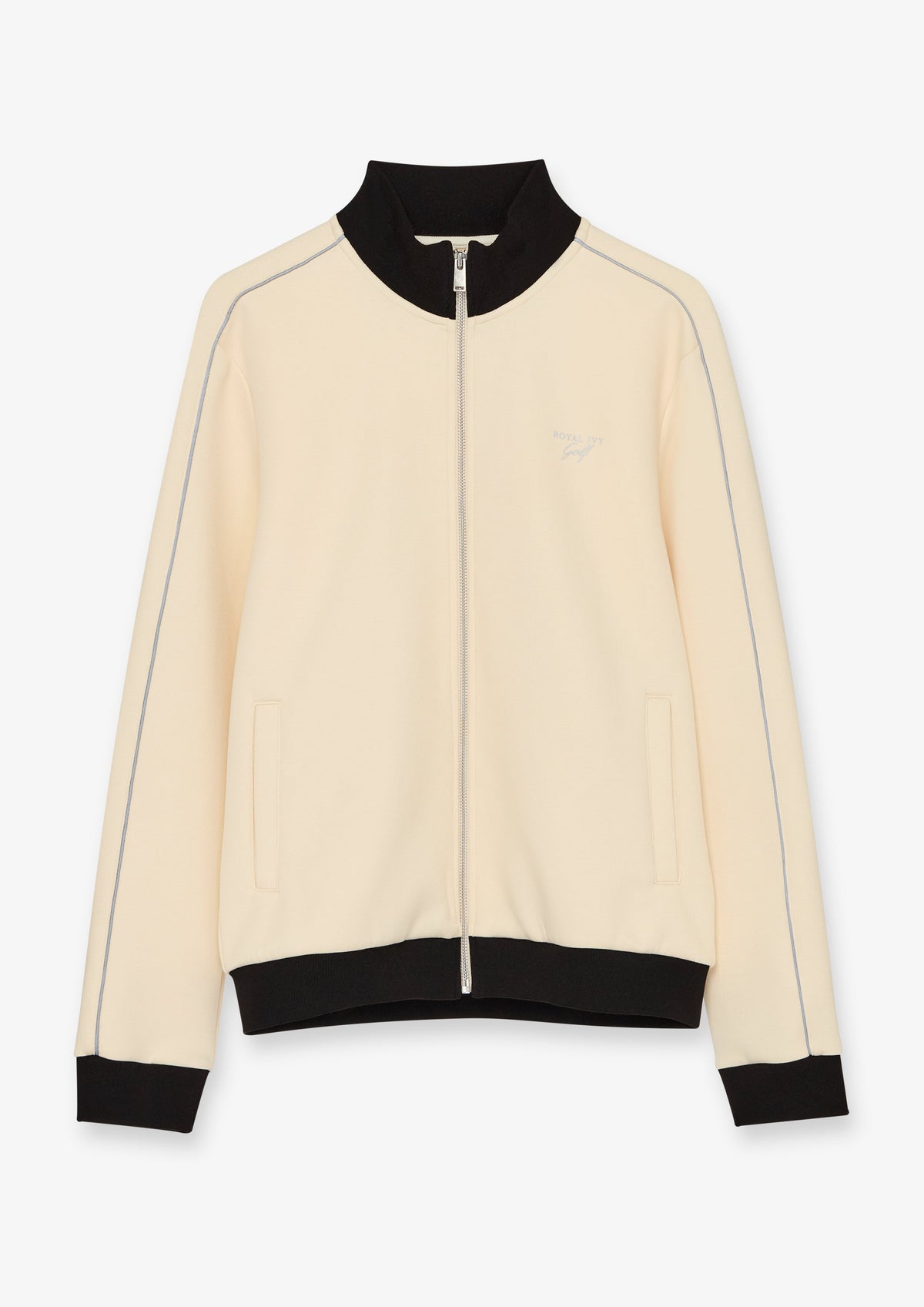 Contrast Trim Zip Front Jacket