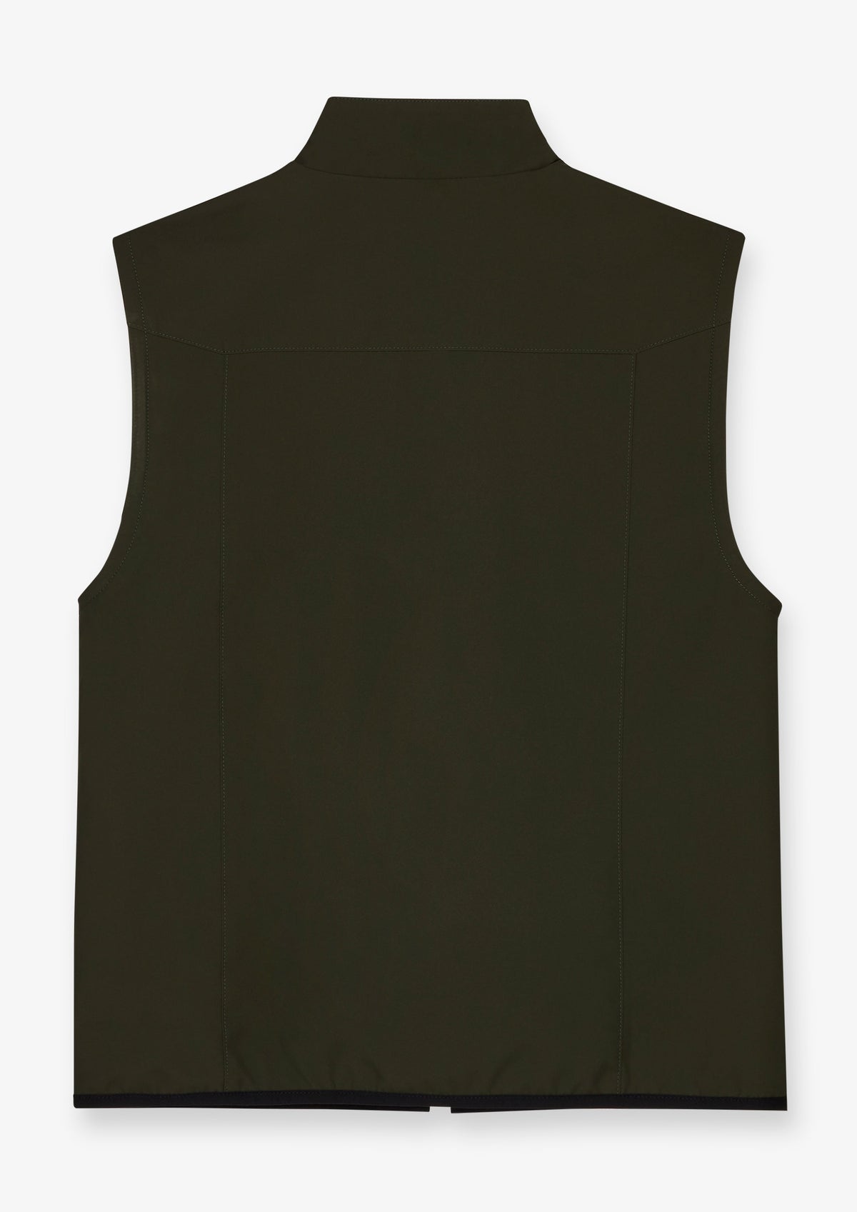 Contrast Zip Stand Collar Vest