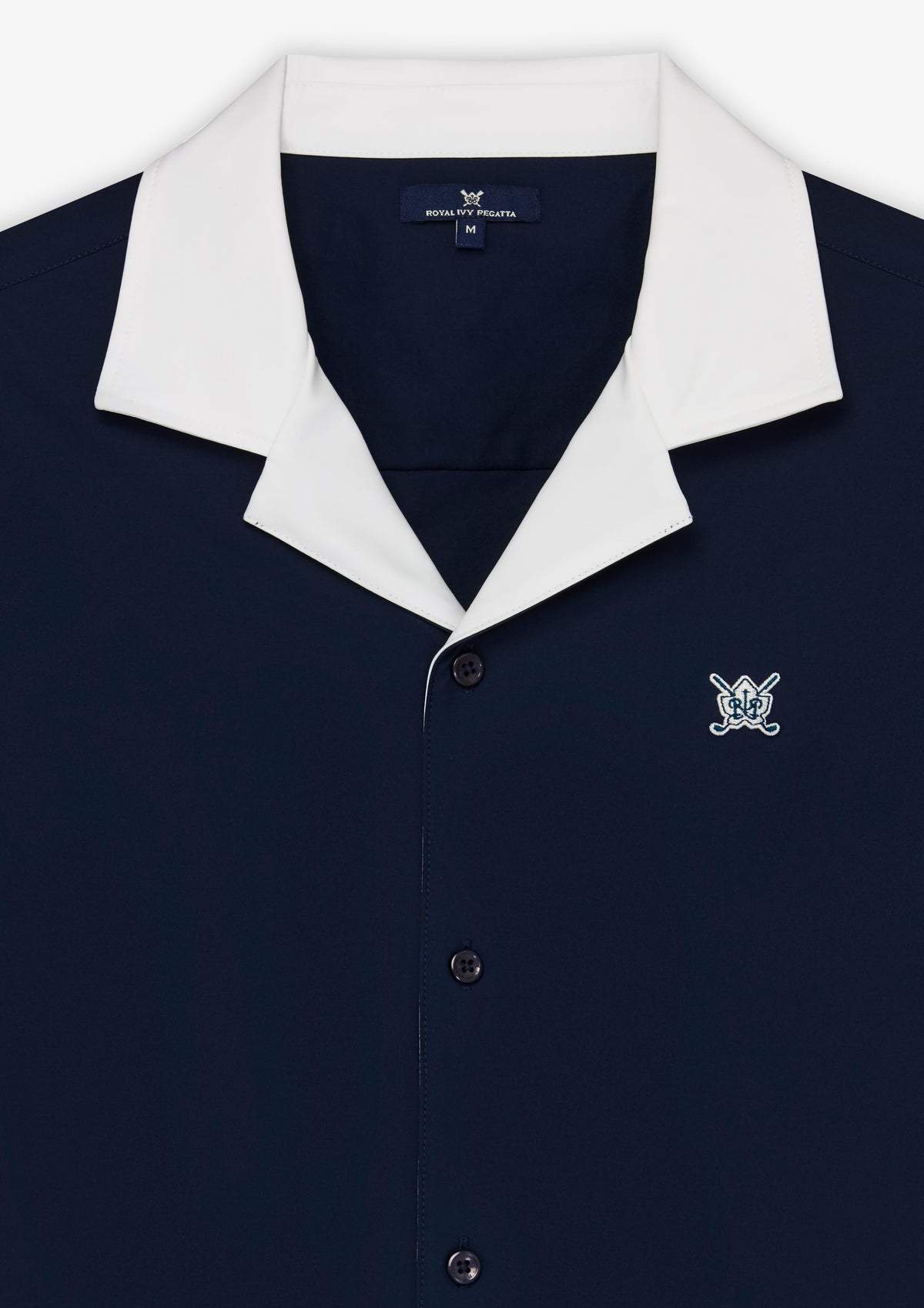 Contrast Collar Short Sleeve Shirt