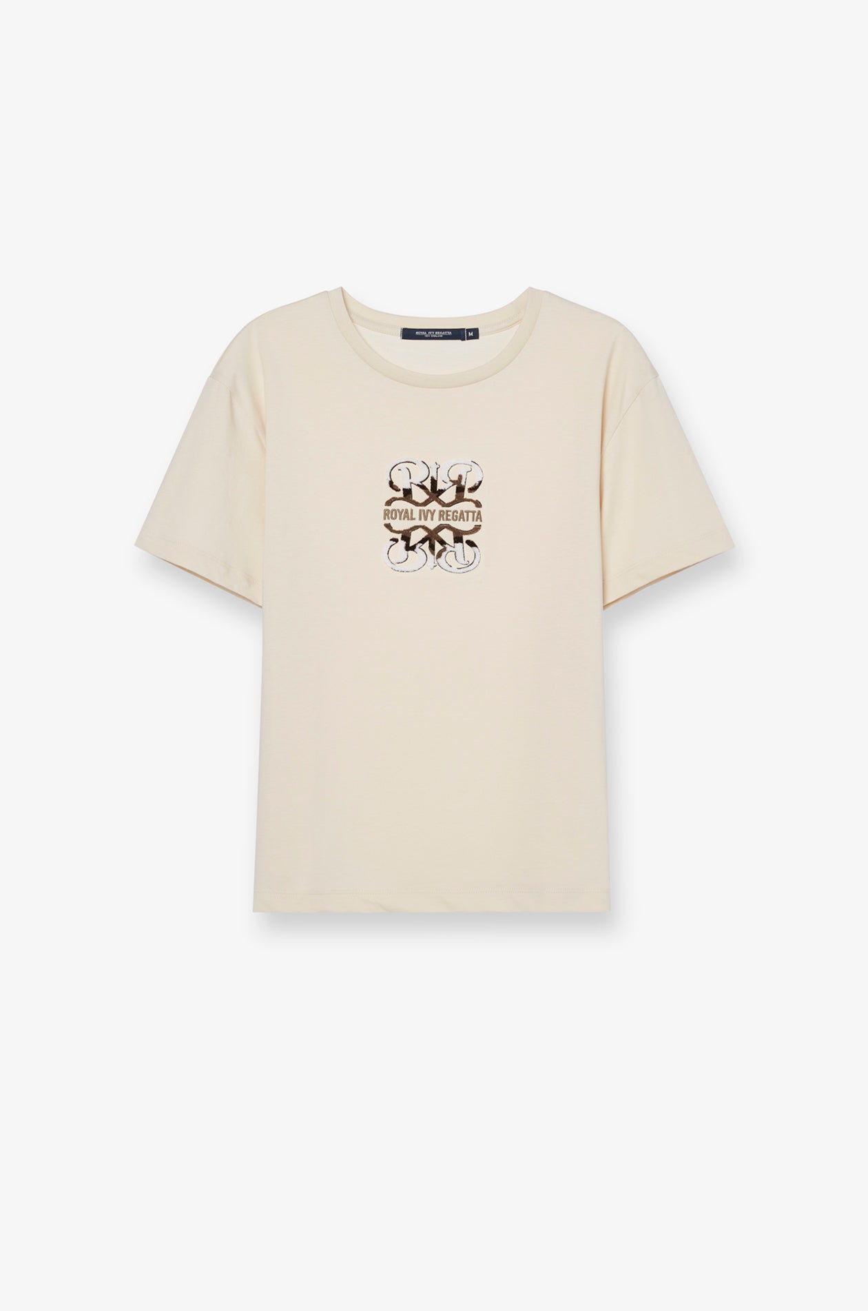 Monogram Signature Cotton T-Shirt Beige