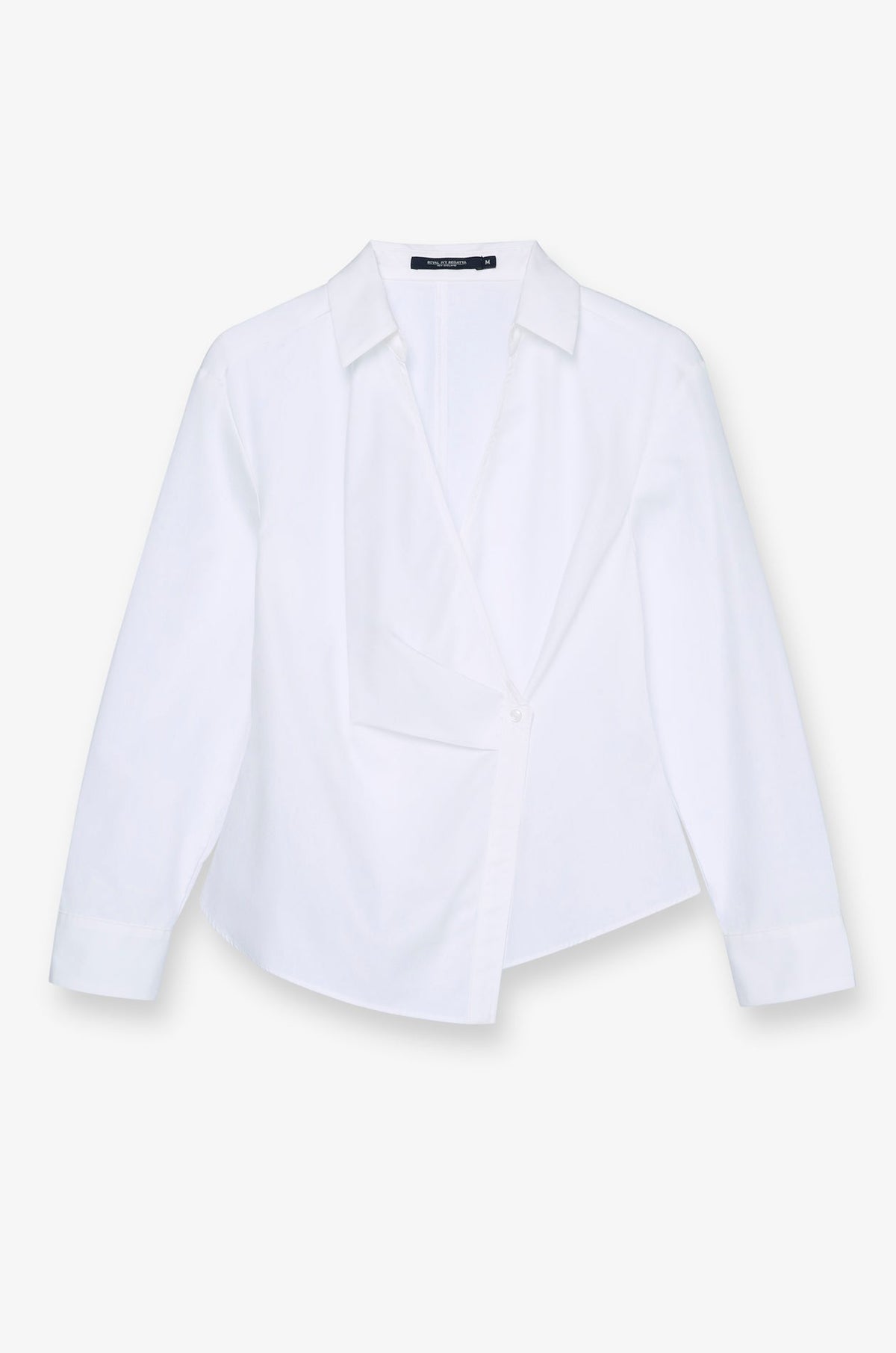 Avery Wrap-Front Tailored Blouse White