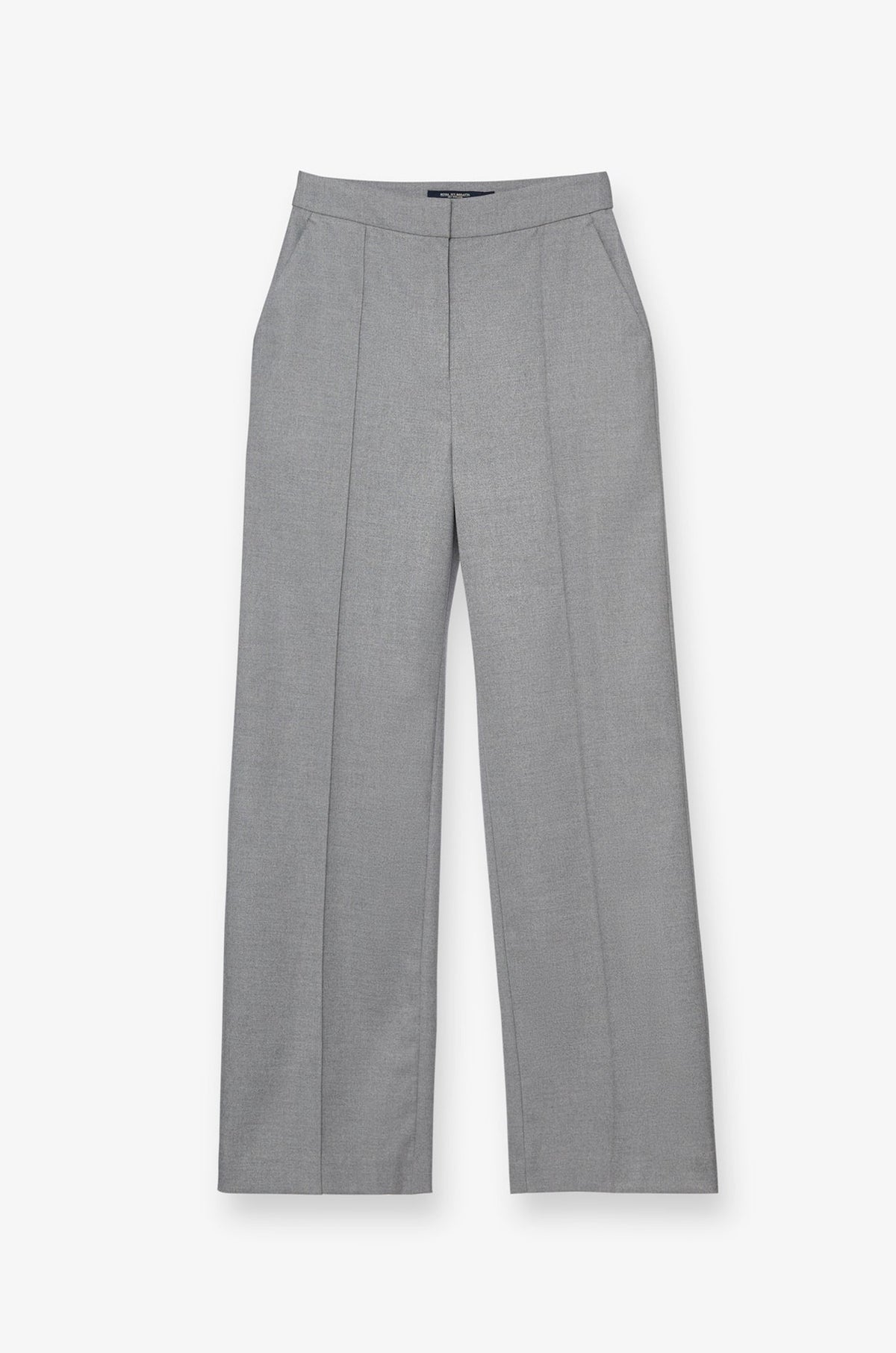 Wide-Leg Track Trousers Light Grey
