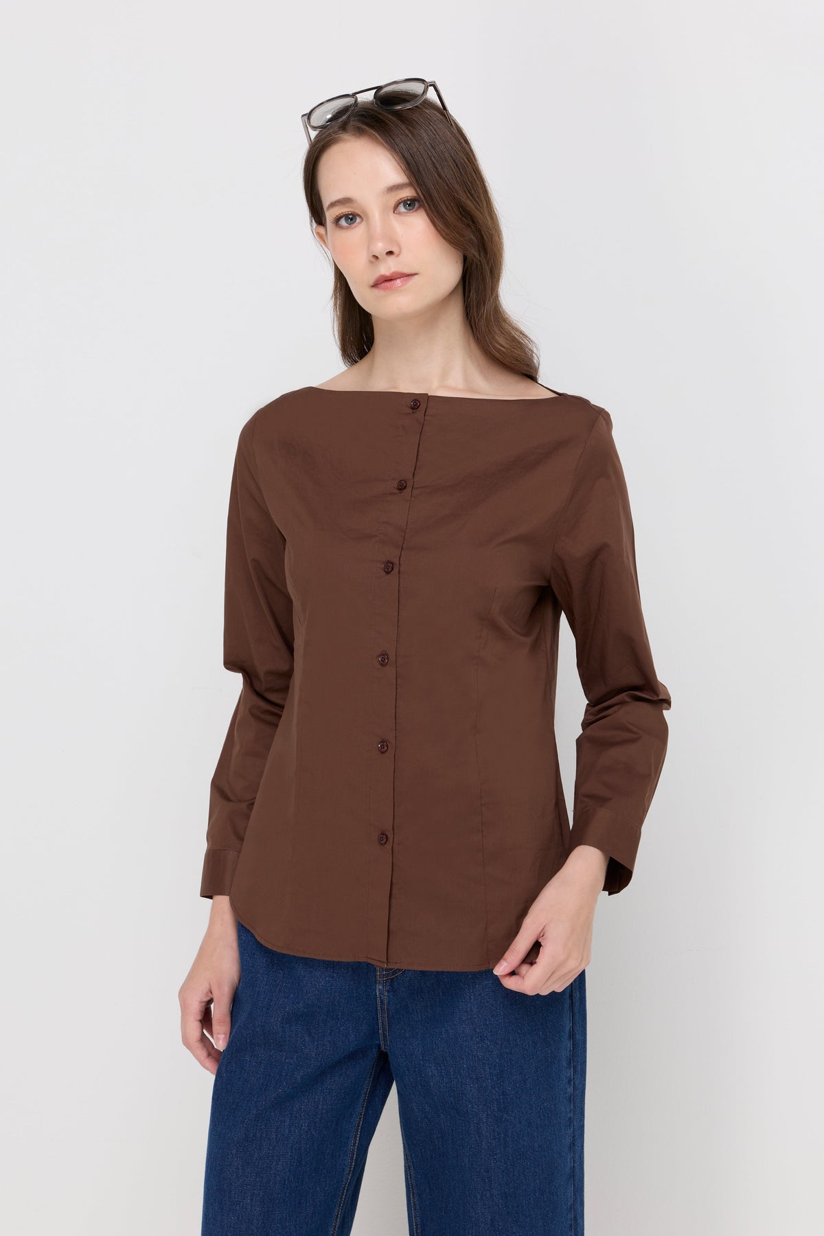 Celeste Knit Top Dark Brown