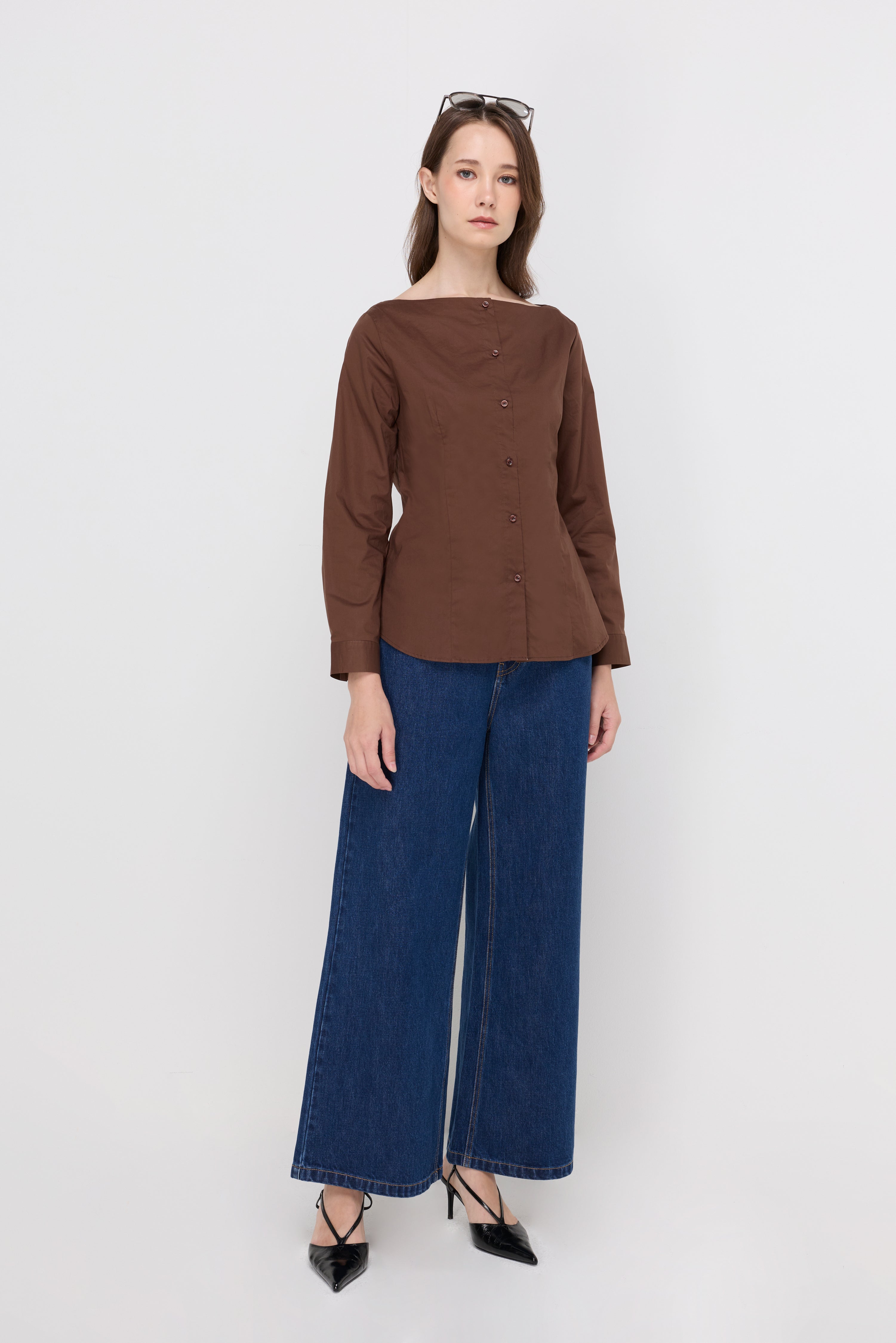 Celeste Knit Top Dark Brown