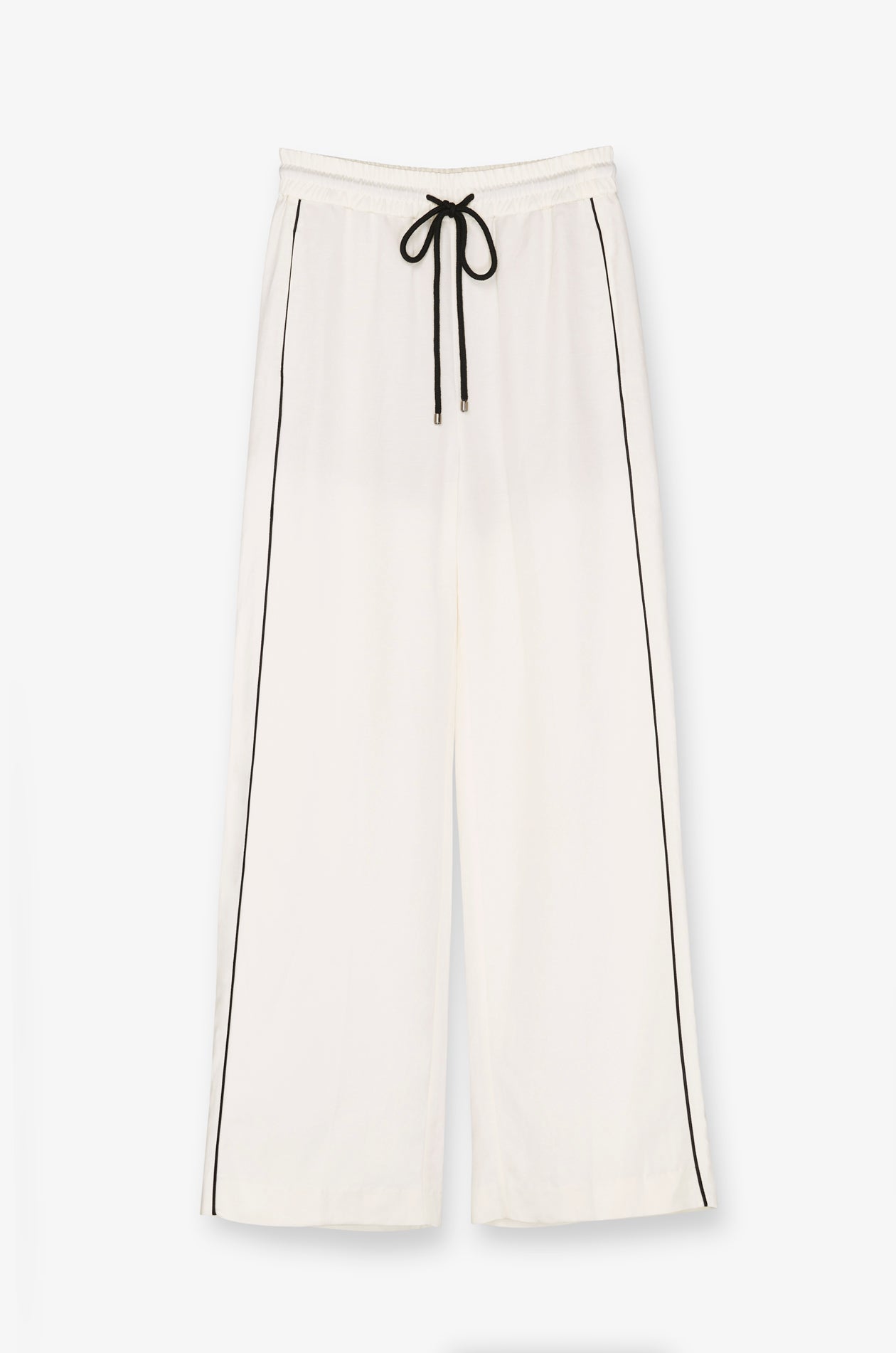 Relaxed Fit Drawstring Trousers White
