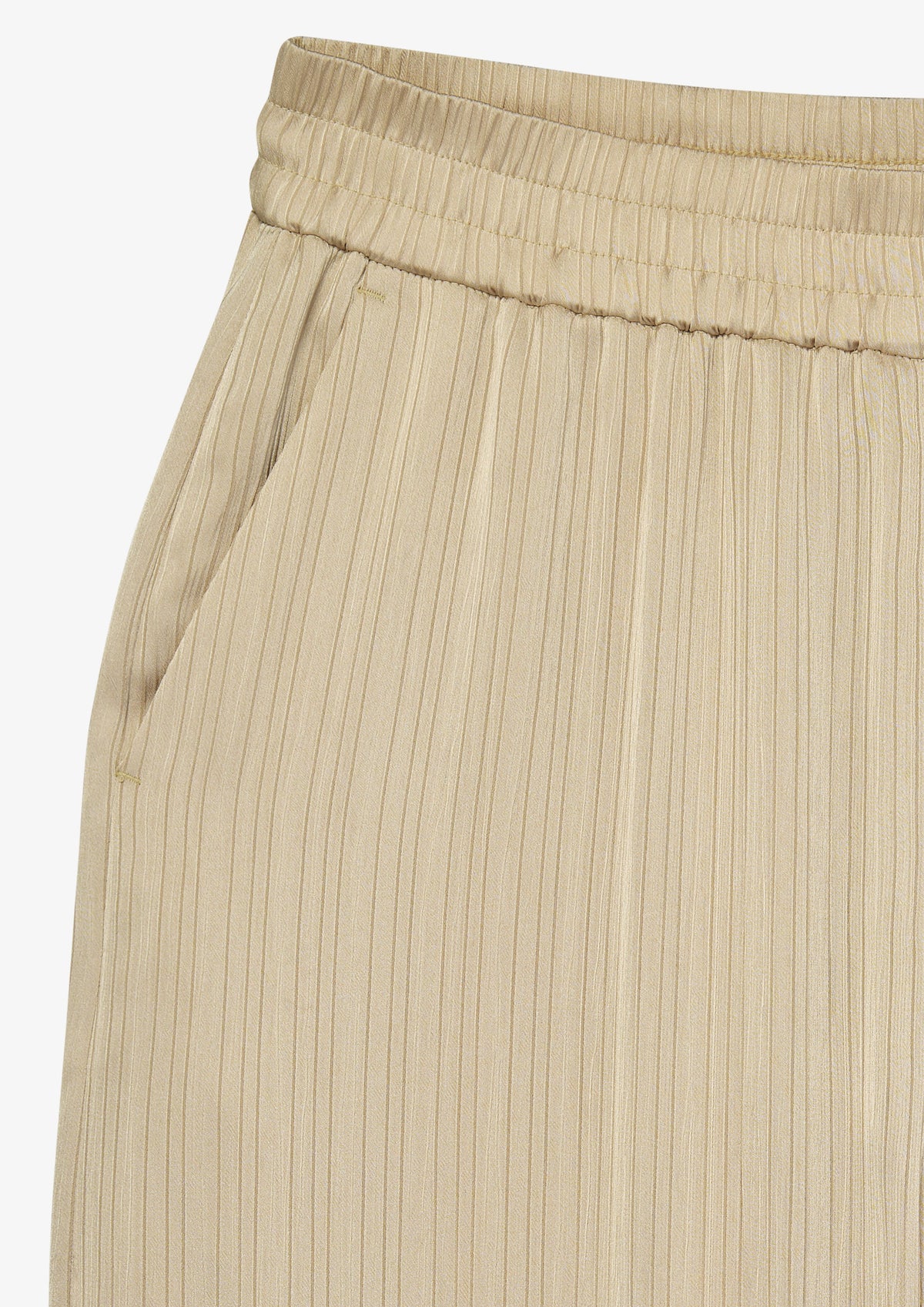 Textured Gathered Waist Wide Leg Trousers