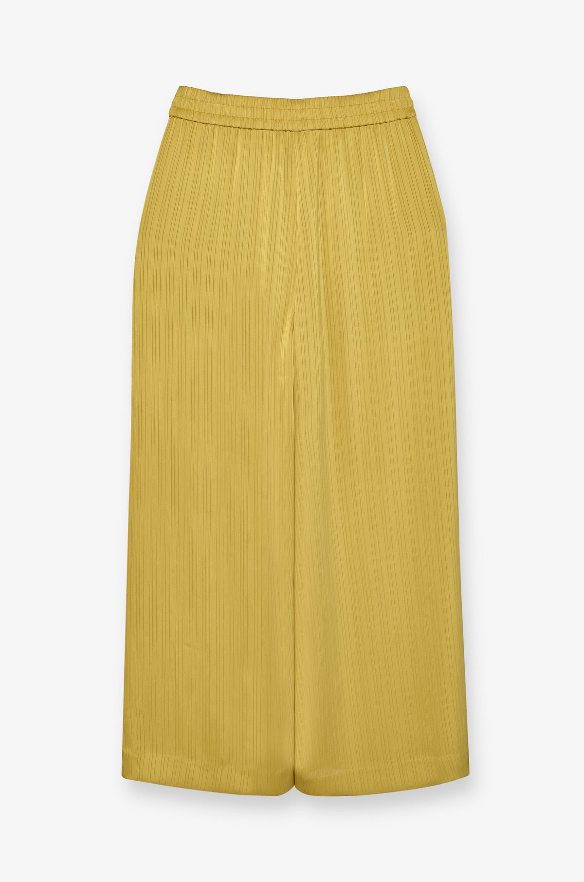 Textured Gathered Waist Wide Leg Trousers