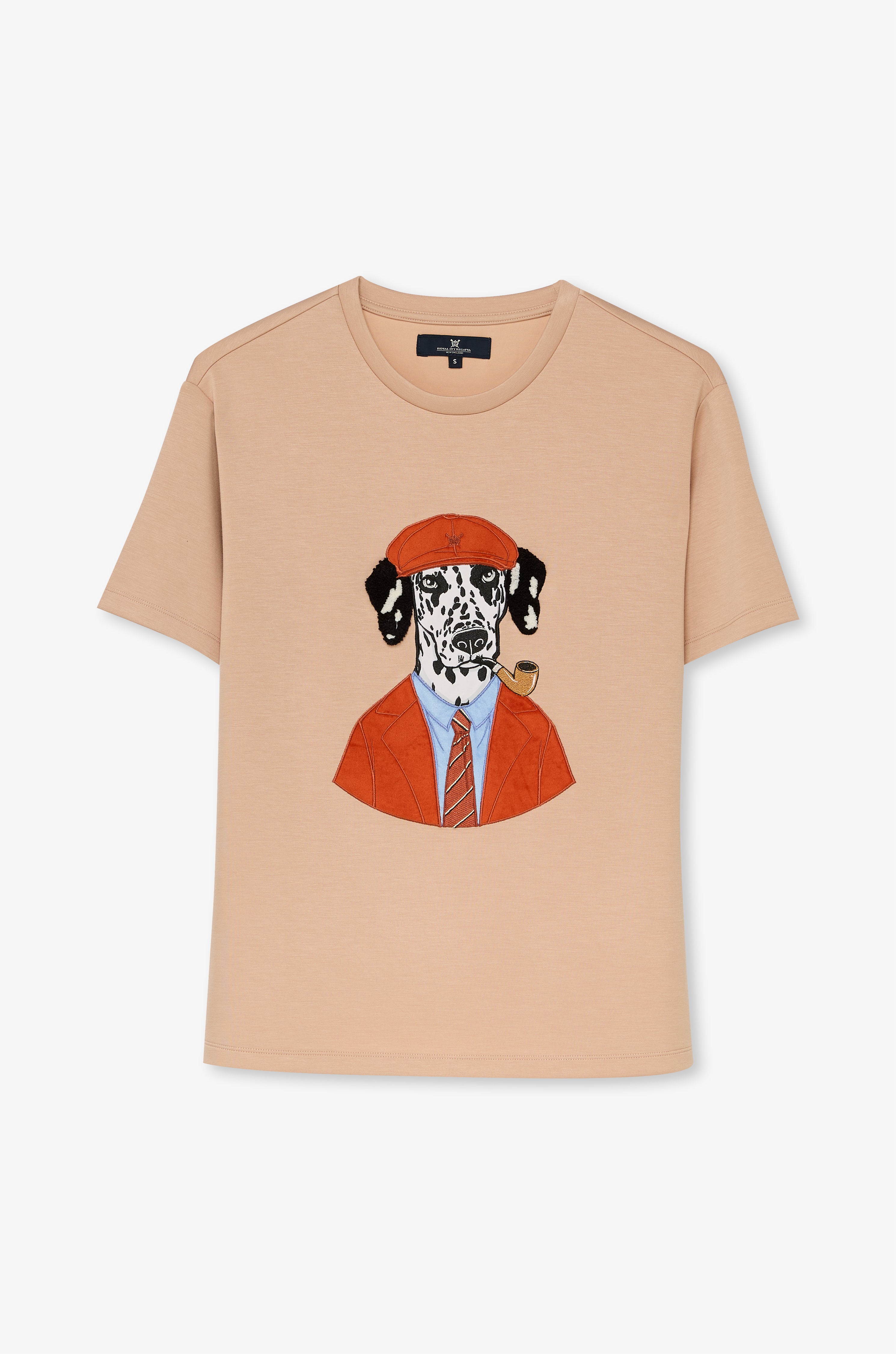 Vintage Dog Character Knit Tee Light Brown