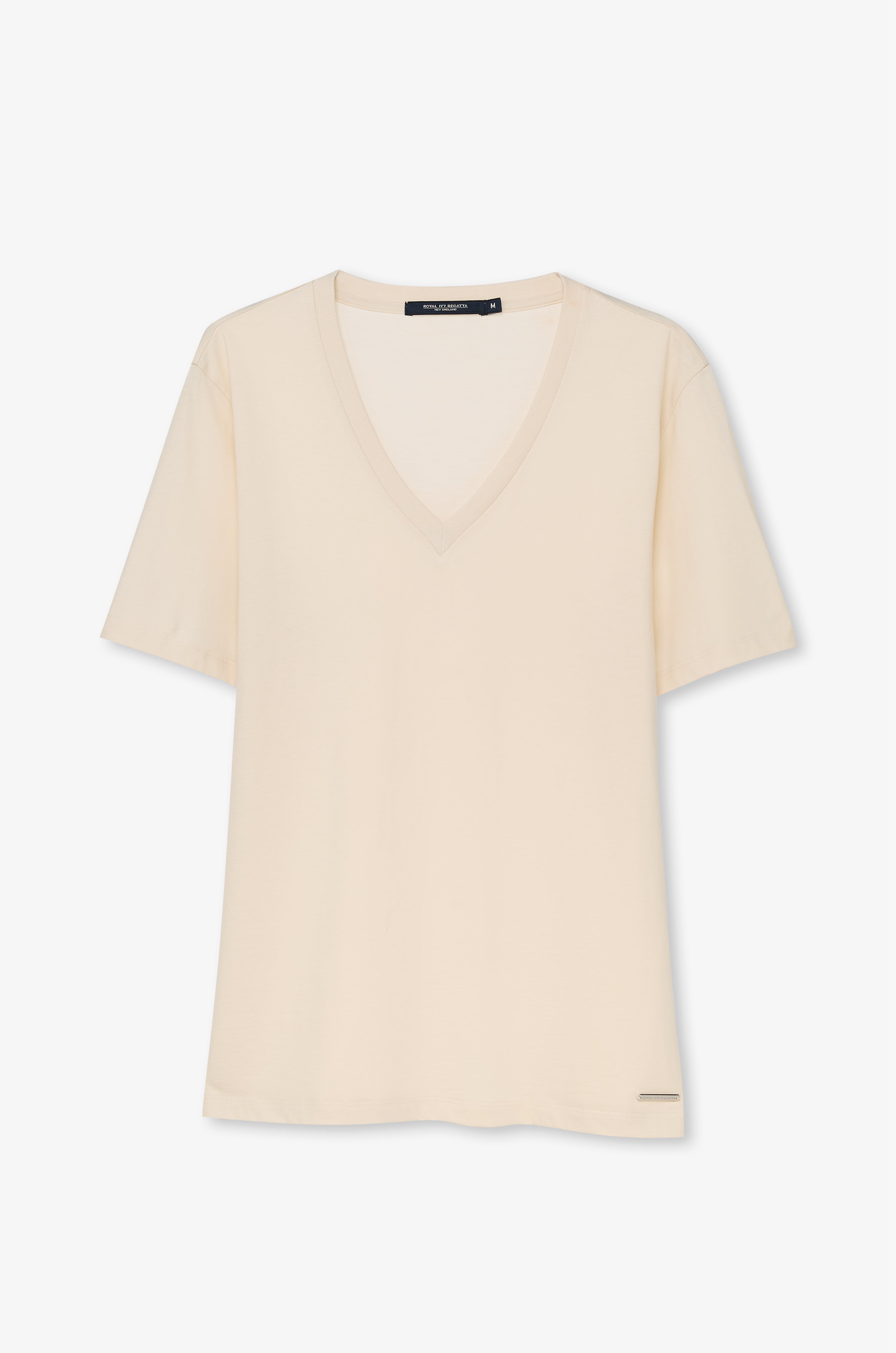 Essential V-Neck Knit Top Beige
