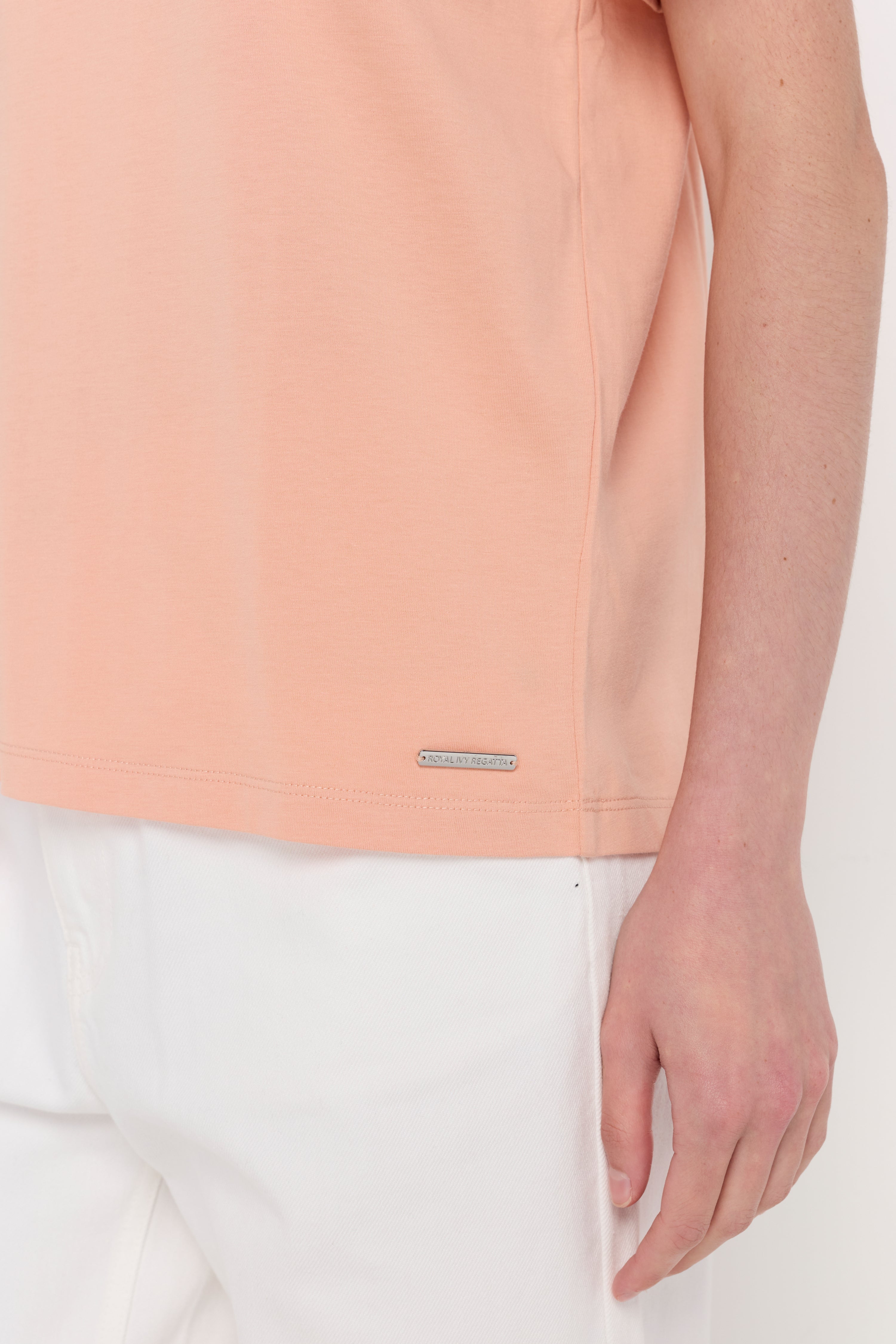 Essential V-Neck Knit Top Orange