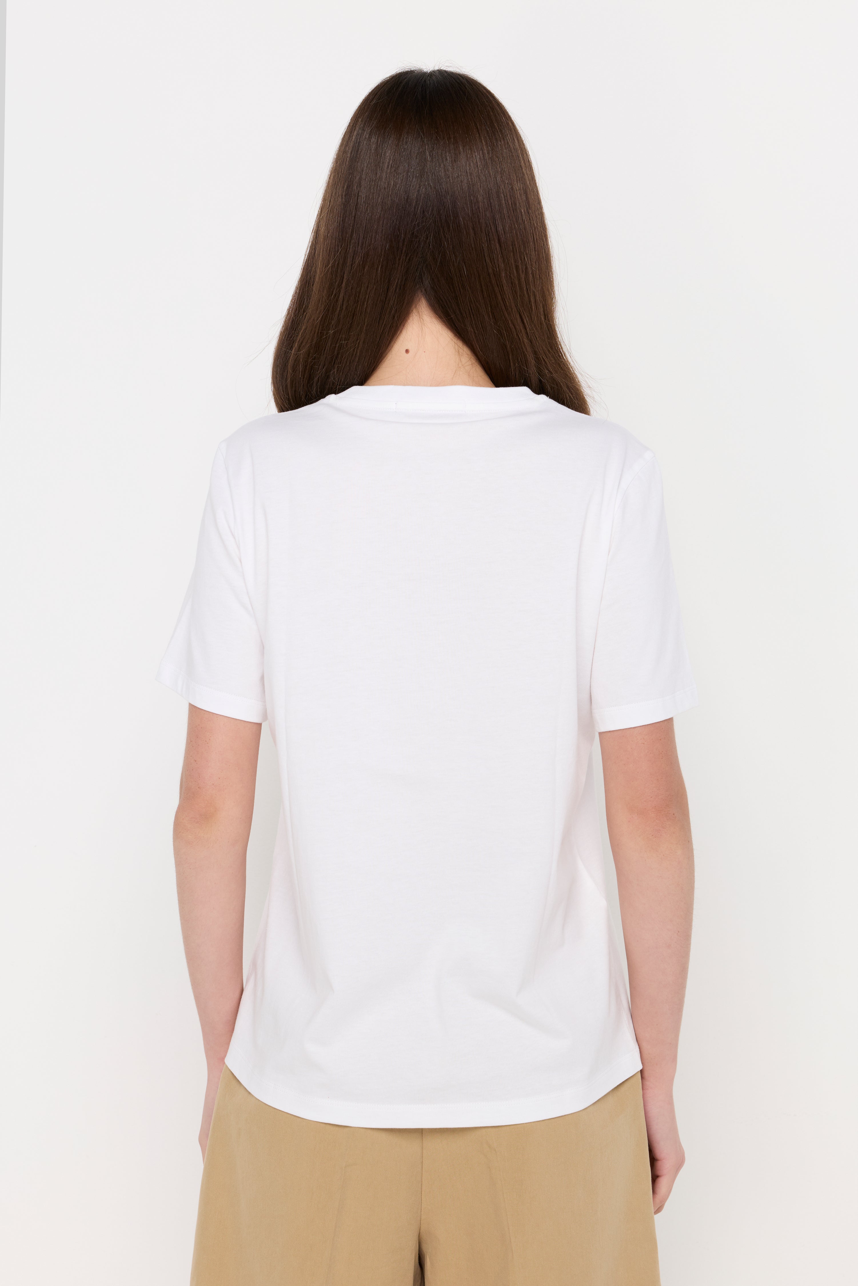 Essential V-Neck Knit Top Off-White