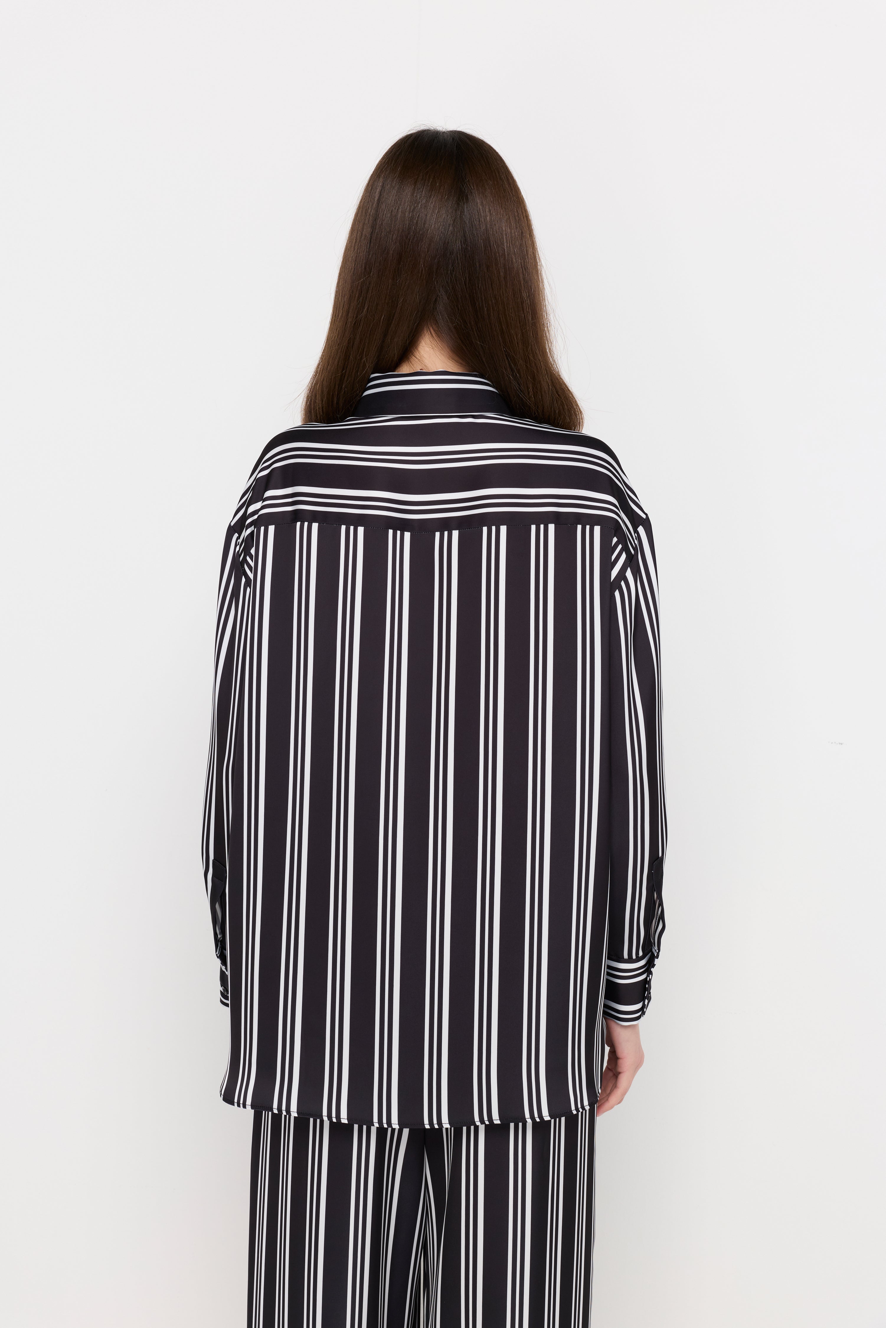 Bold Vertical Stripe Shirt Striped Black