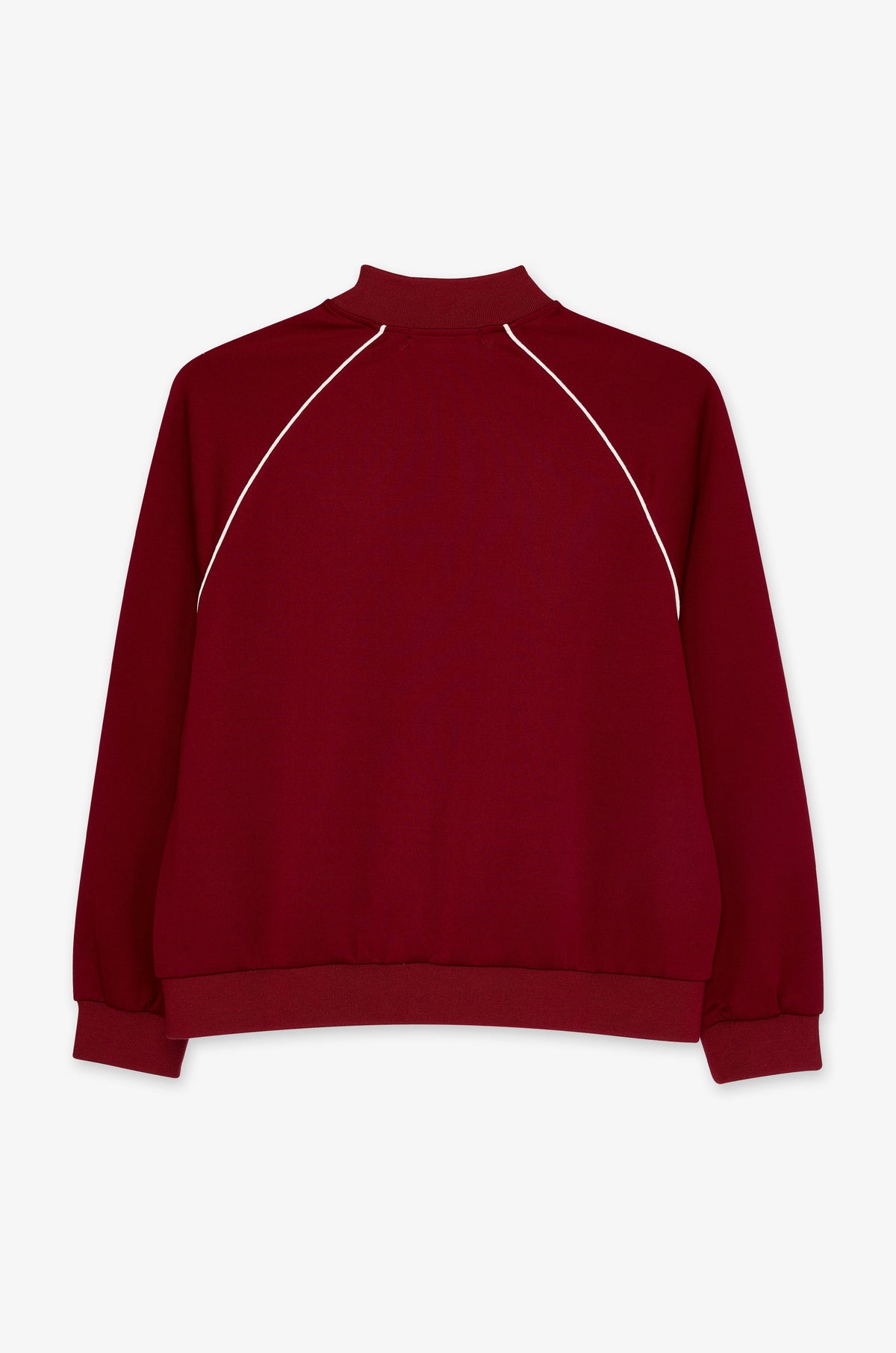 Contrast Piping Zip Front Jacket