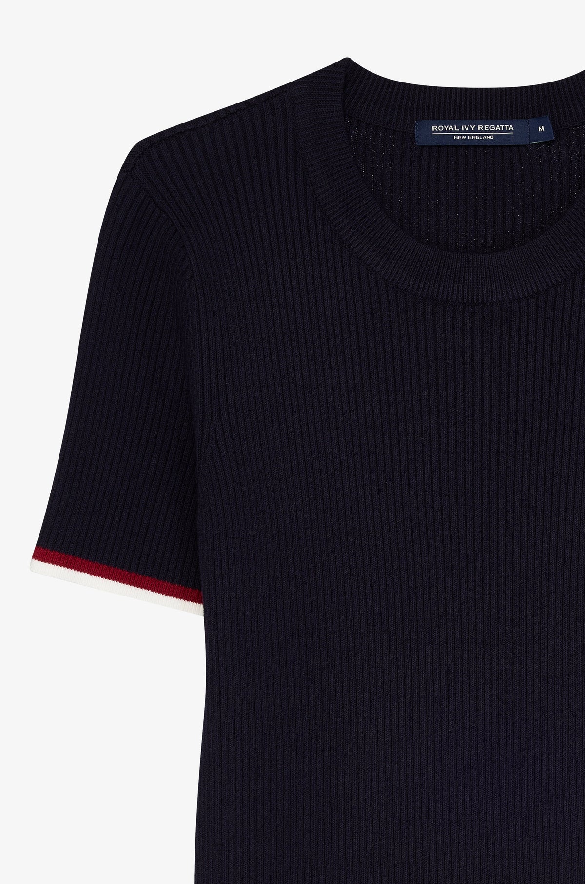 Contrast Edge Short Sleeve Crew Top