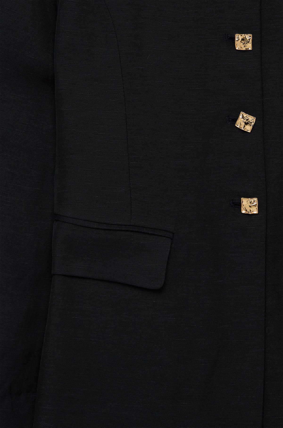 Round Neck Tailored Button Jacket