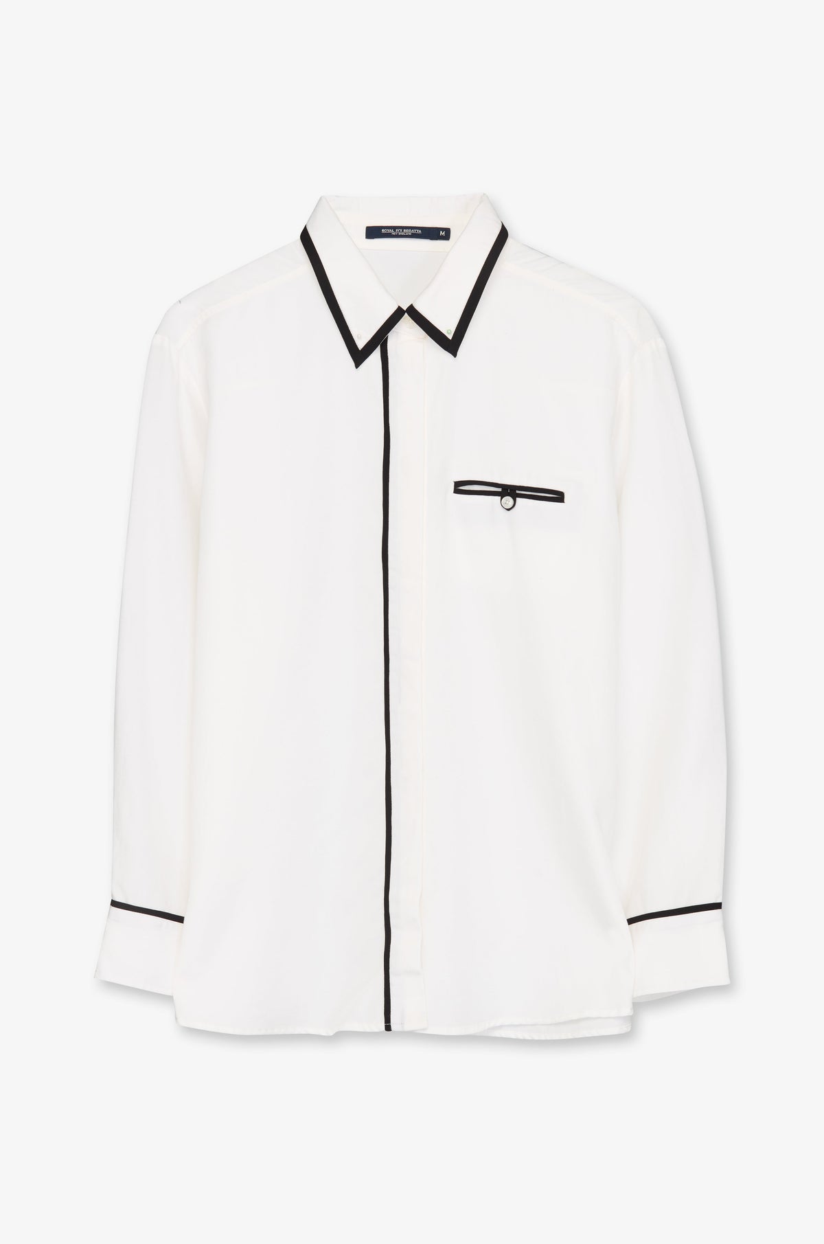 Contrast Piping Long Sleeve Shirt