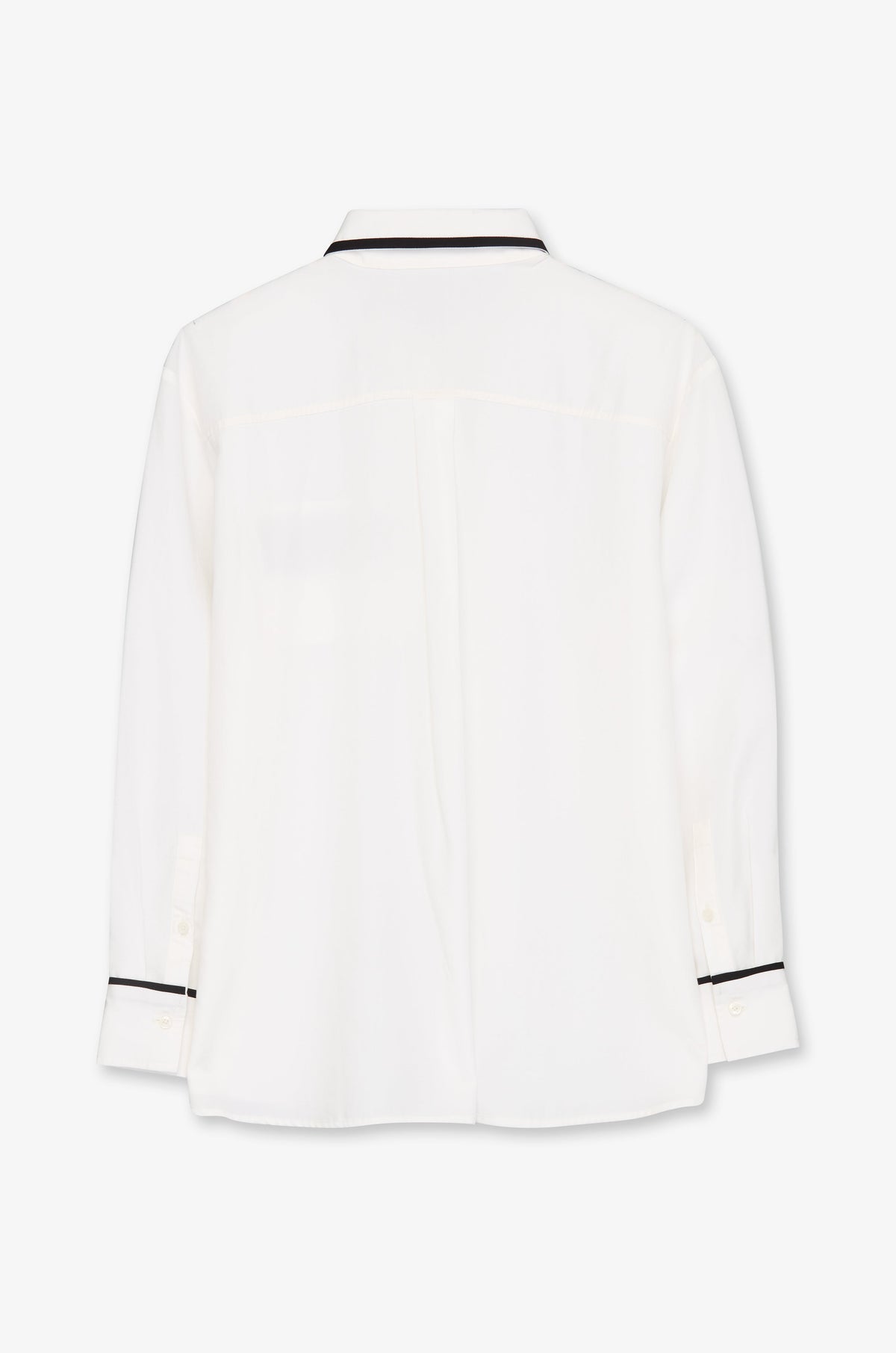 Contrast Piping Long Sleeve Shirt