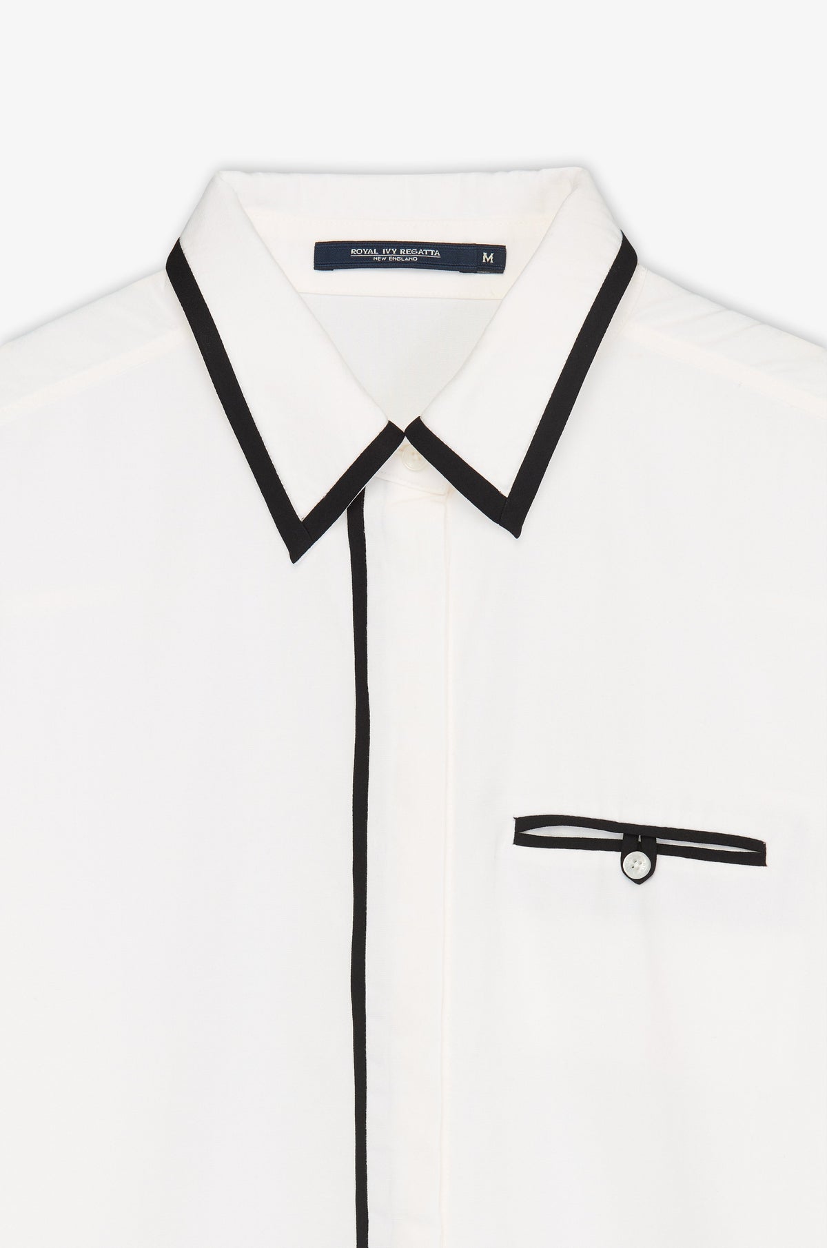 Contrast Piping Long Sleeve Shirt