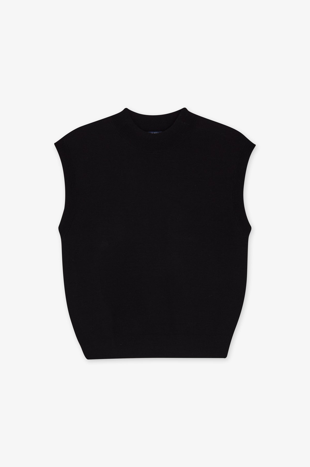 Minimal Crew Neck Cropped Vest