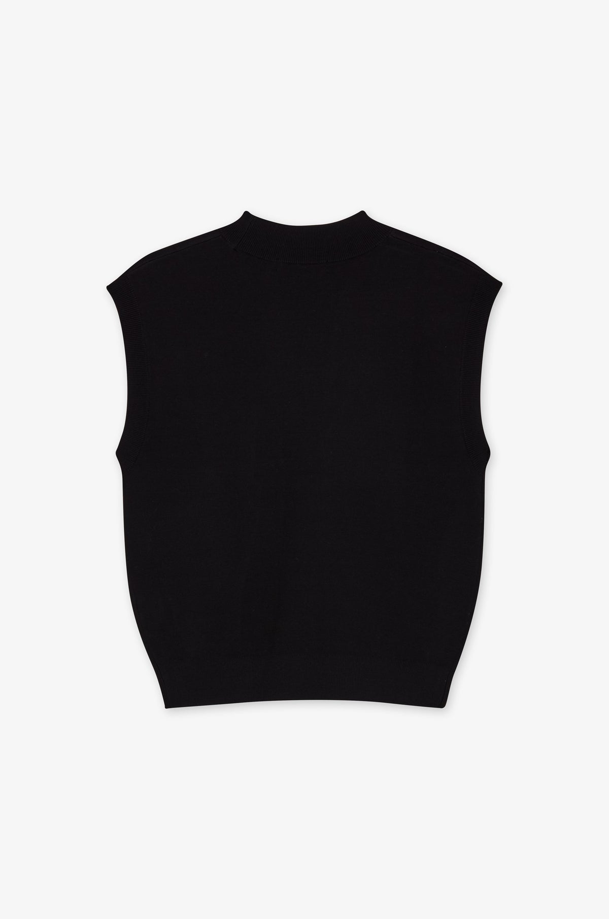 Minimal Crew Neck Cropped Vest