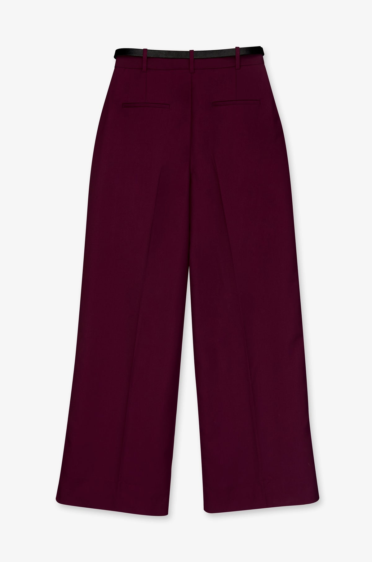 Belted Pleat Wide Leg Trousers