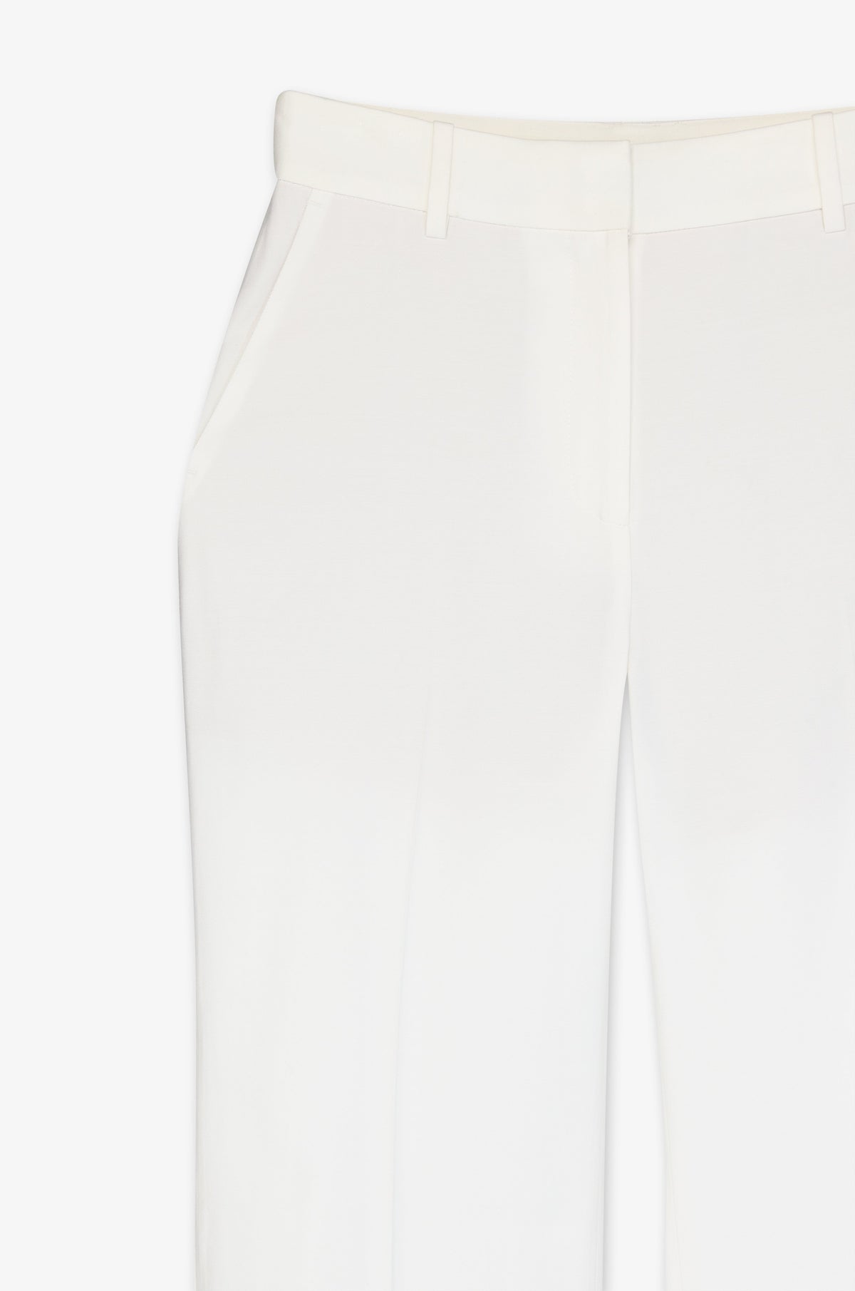 Flared Leg Clean Waist Trousers