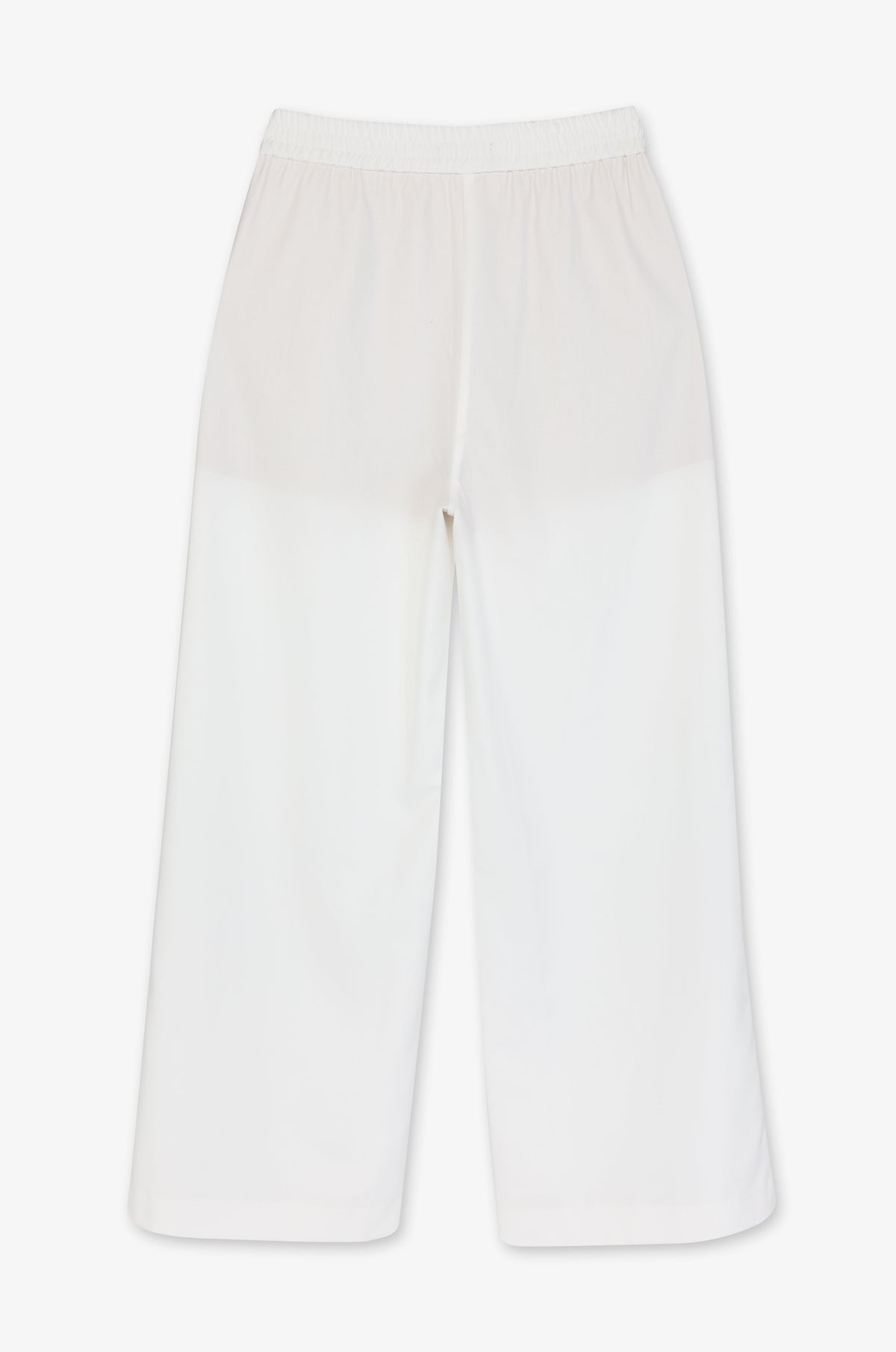 Drawstring Waist Wide Leg Trousers