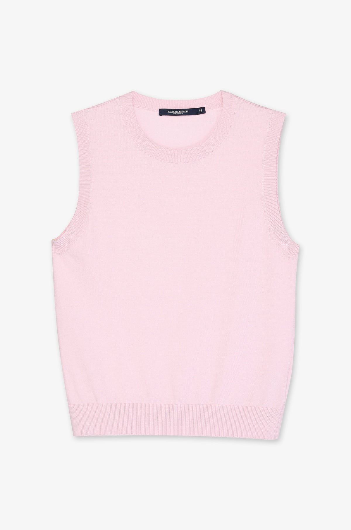 Fine Texture Sleeveless Crew Vest